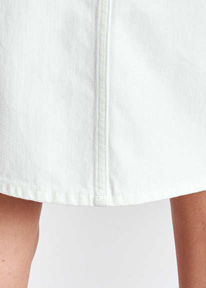 Off-white high-waisted mini skirt RE—SSENTIEL | Essentiel second hand