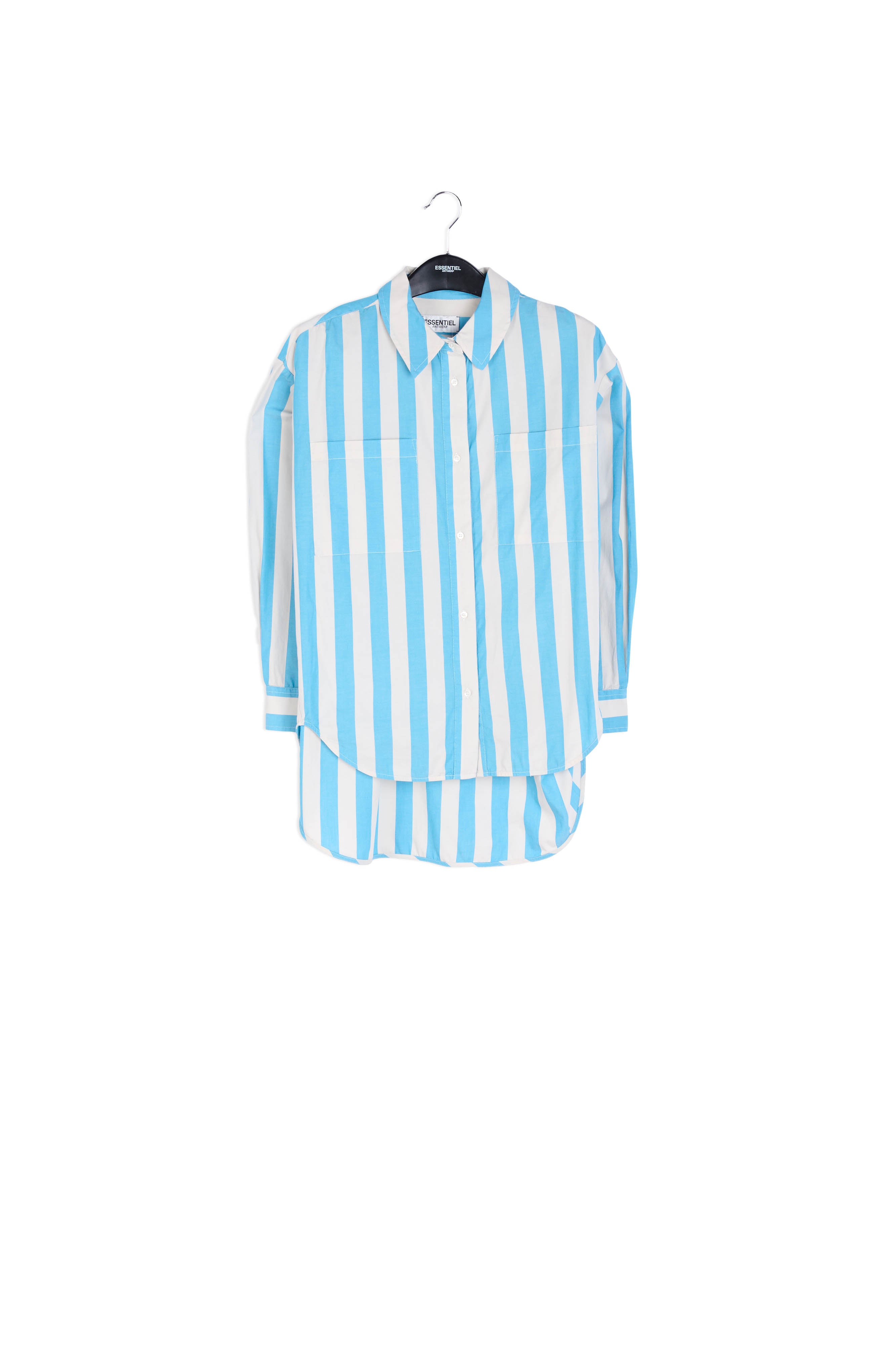 Off-white and pink striped cotton shirt RE—SSENTIEL | Essentiel second hand