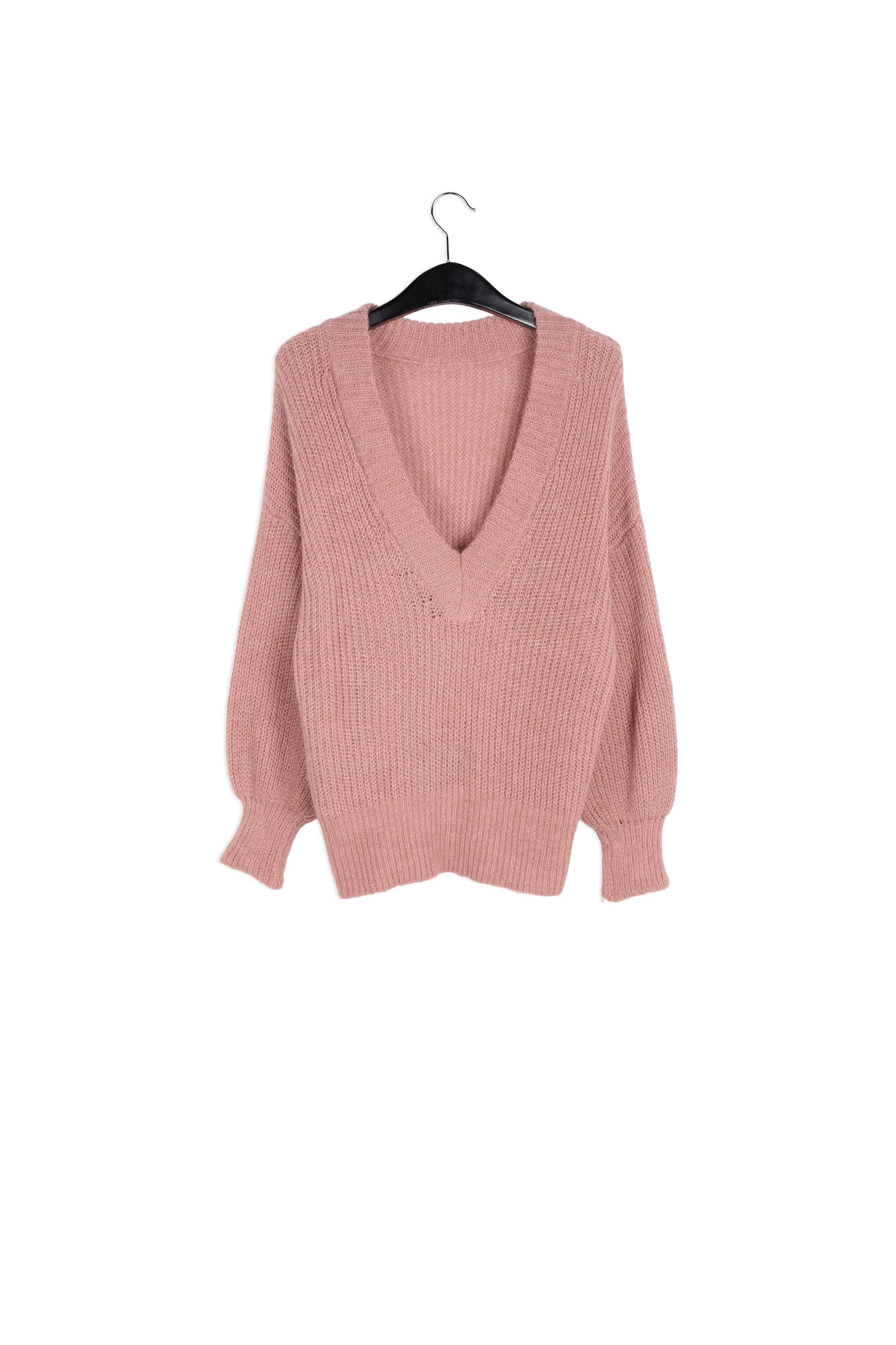 Pink oversized sweater with open back RE—SSENTIEL | Essentiel second hand