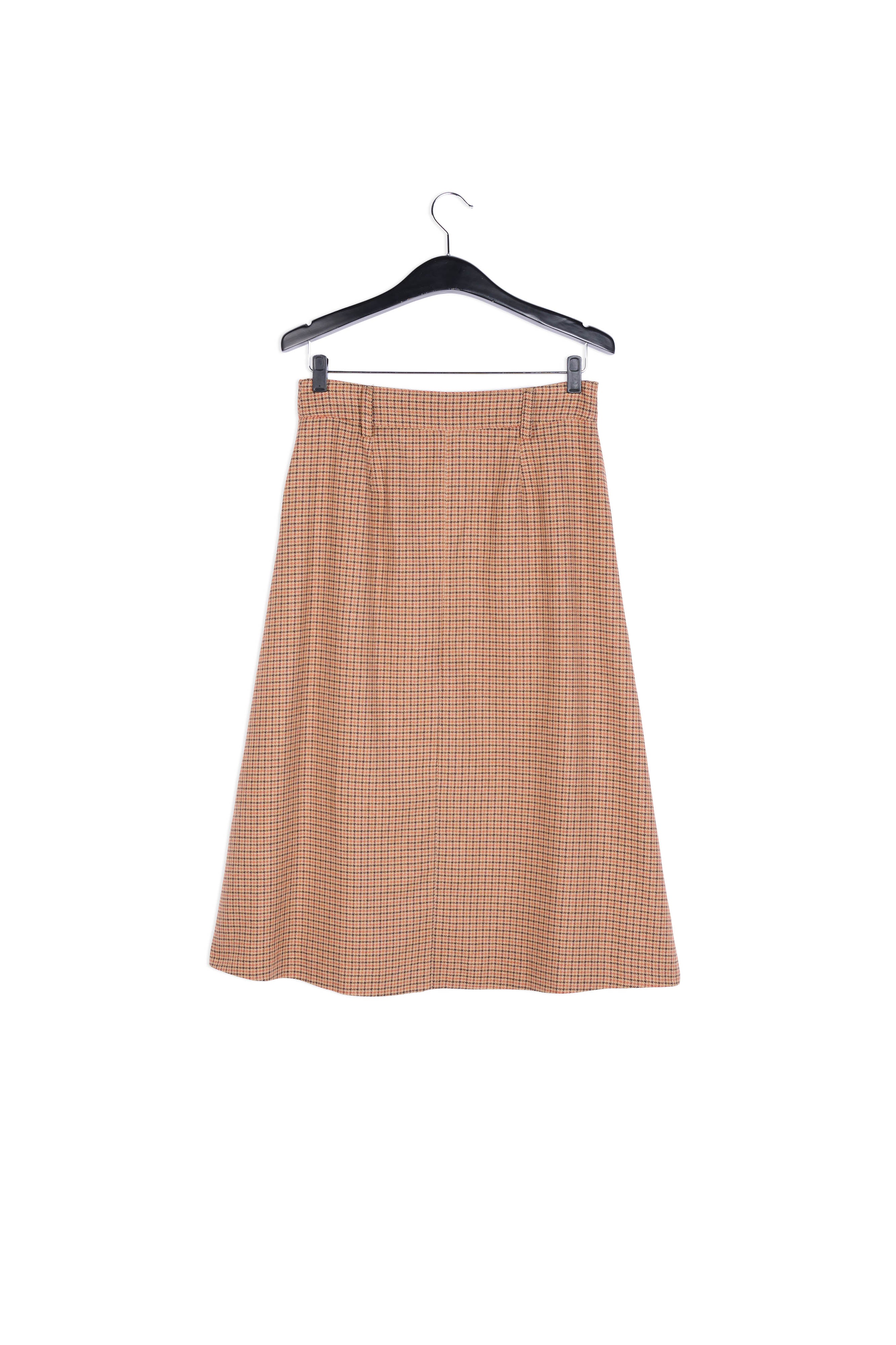 Brown check midi-length skirt RE—SSENTIEL | Essentiel second hand