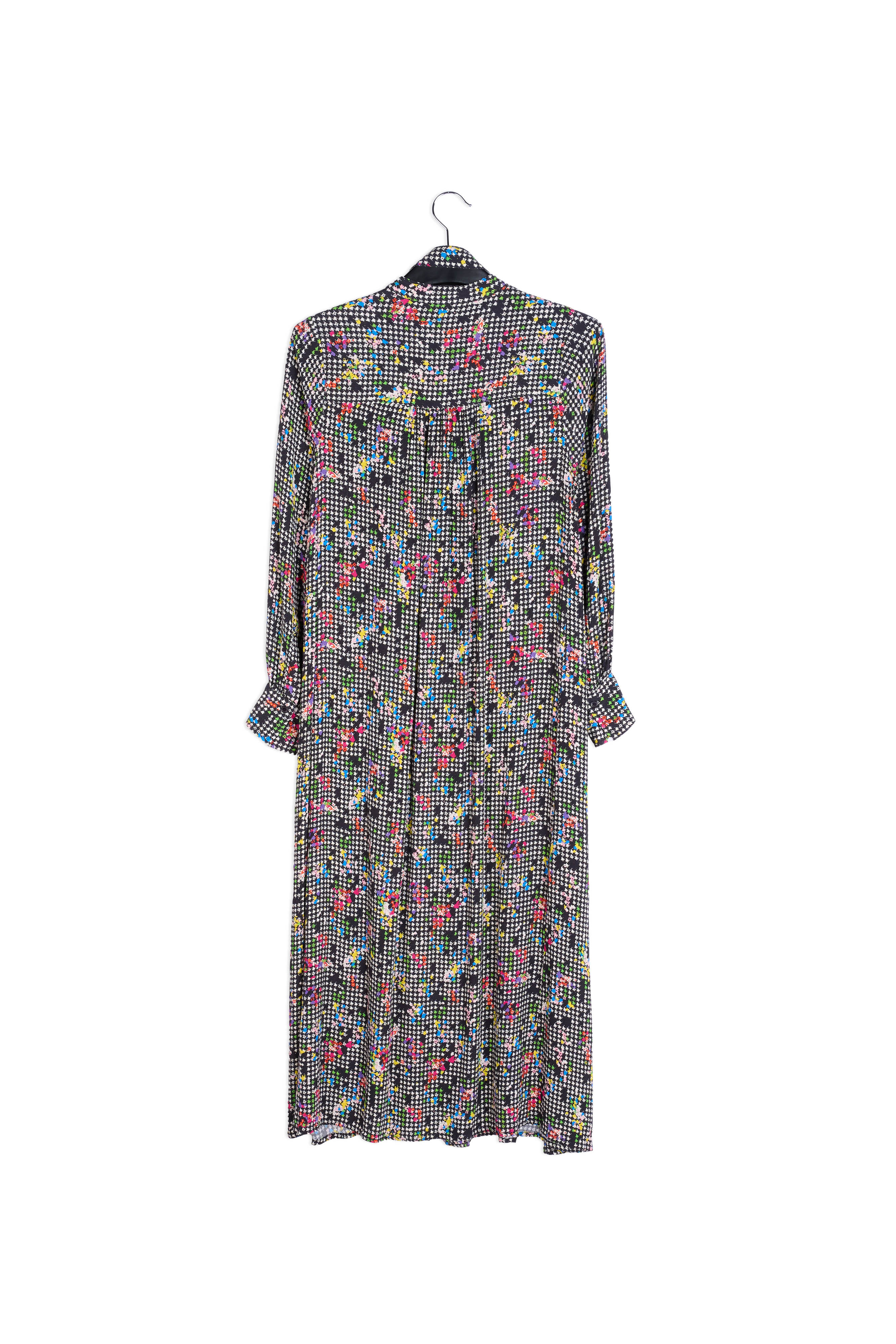 Hemdjurk met zwarte en witte pied-de-pouleprint RE—SSENTIEL | Essentiel second hand