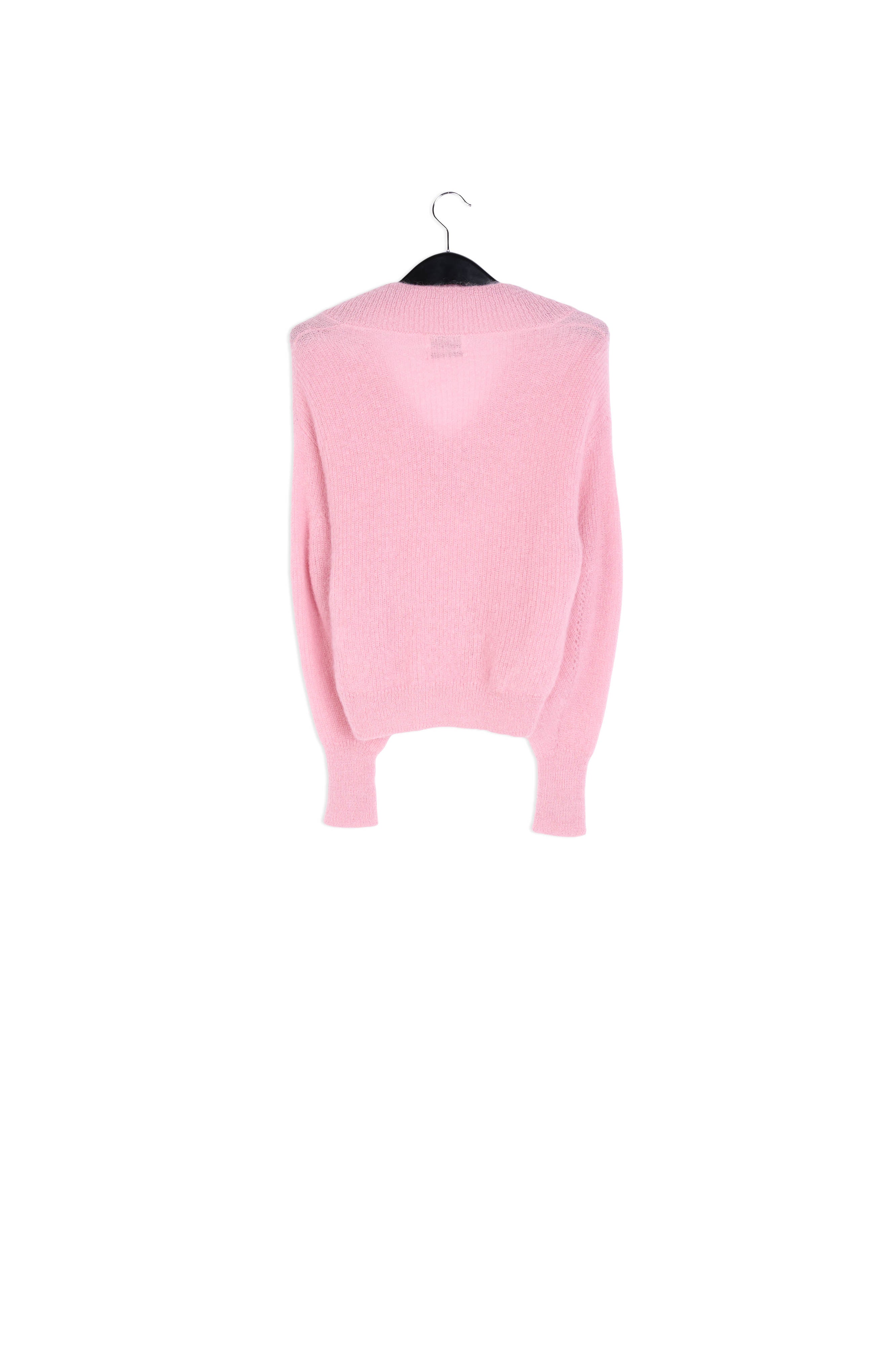 Pull en tricot vieux rose avec encolure v RE—SSENTIEL | Essentiel second hand