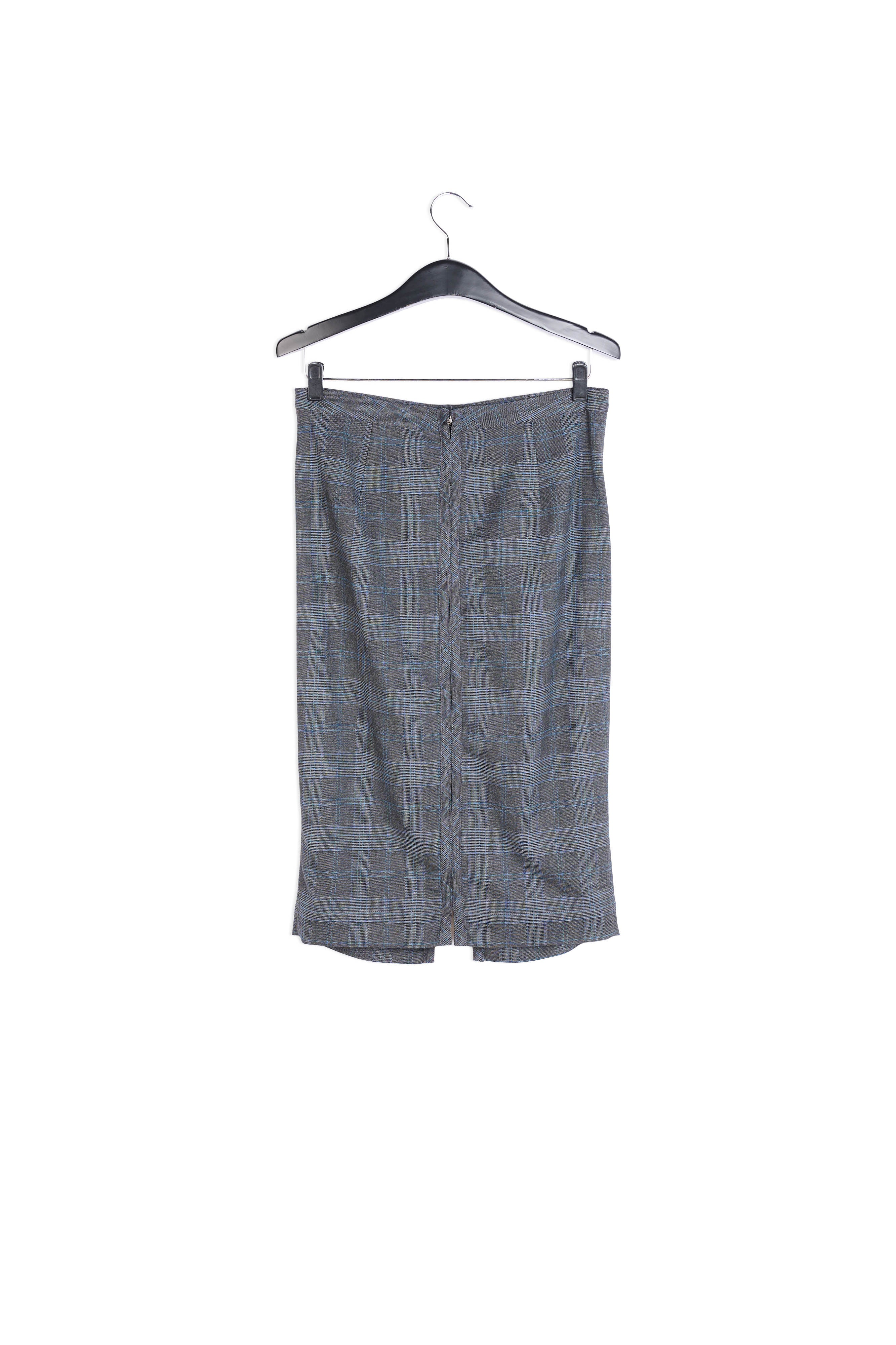 Grijze geruite kokerrok RE—SSENTIEL | Essentiel second hand