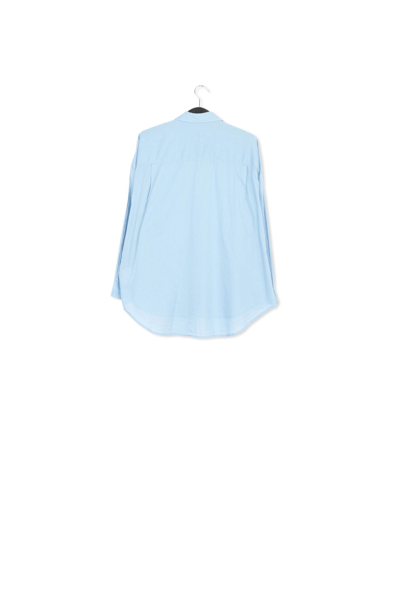 Blue oversized cotton-voile shirt RE—SSENTIEL | Essentiel second hand