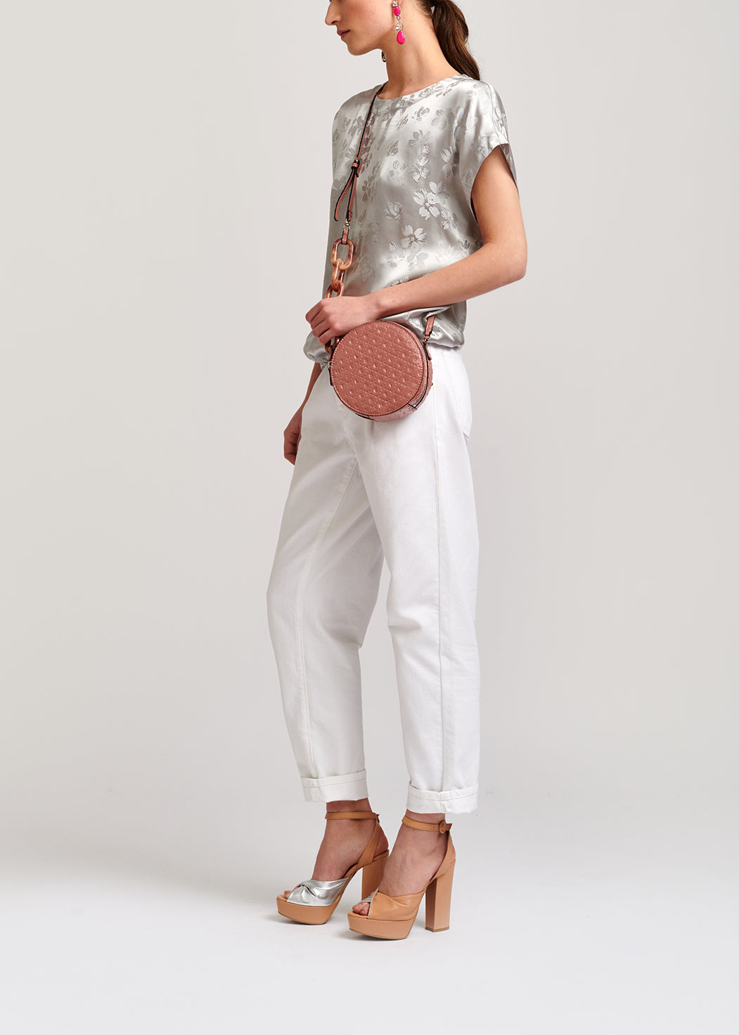 Top gris en jacquard fleuri RE—SSENTIEL | Essentiel second hand