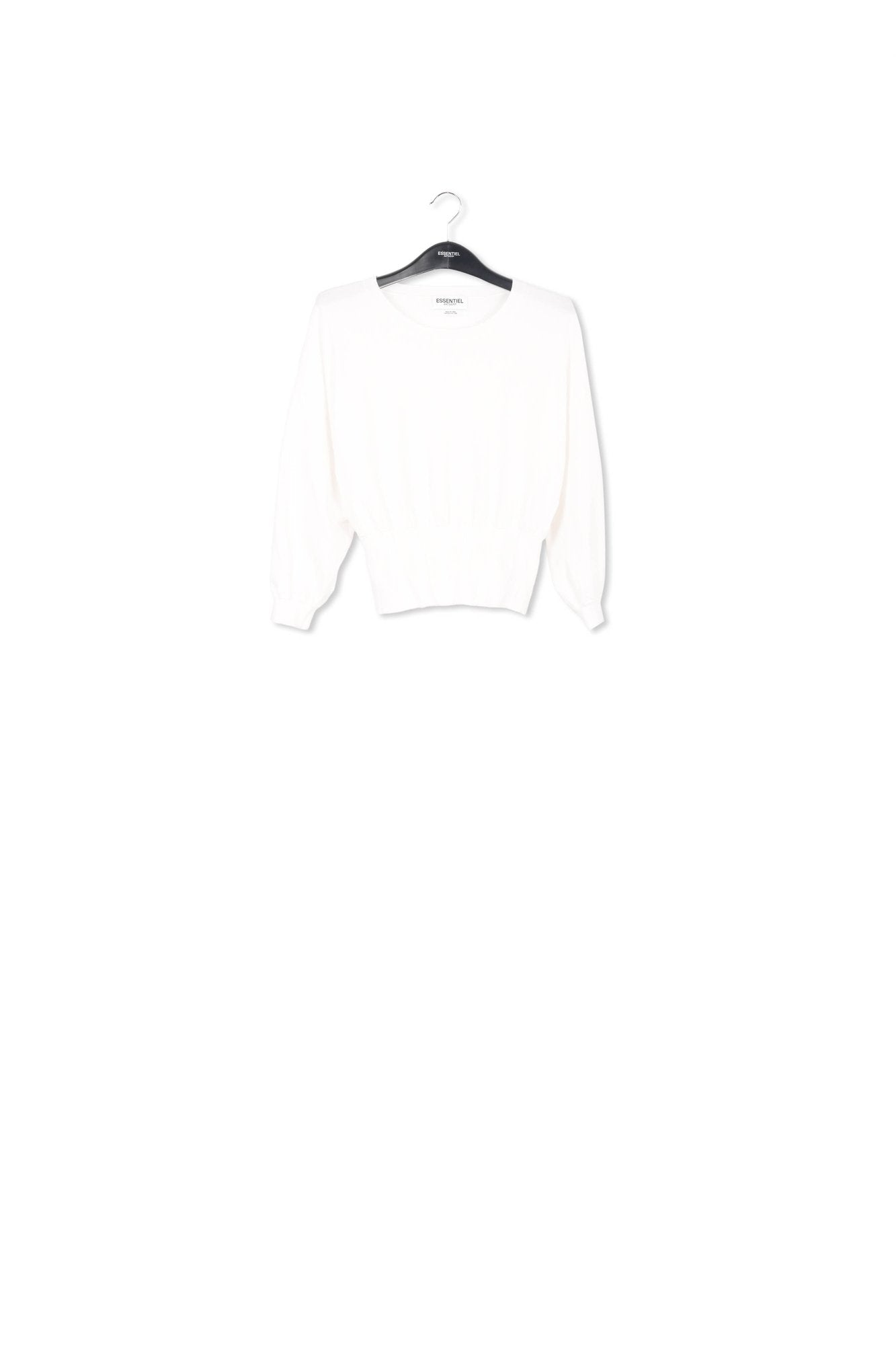 Pull blanc à  taille cintrée RE—SSENTIEL | Essentiel second hand