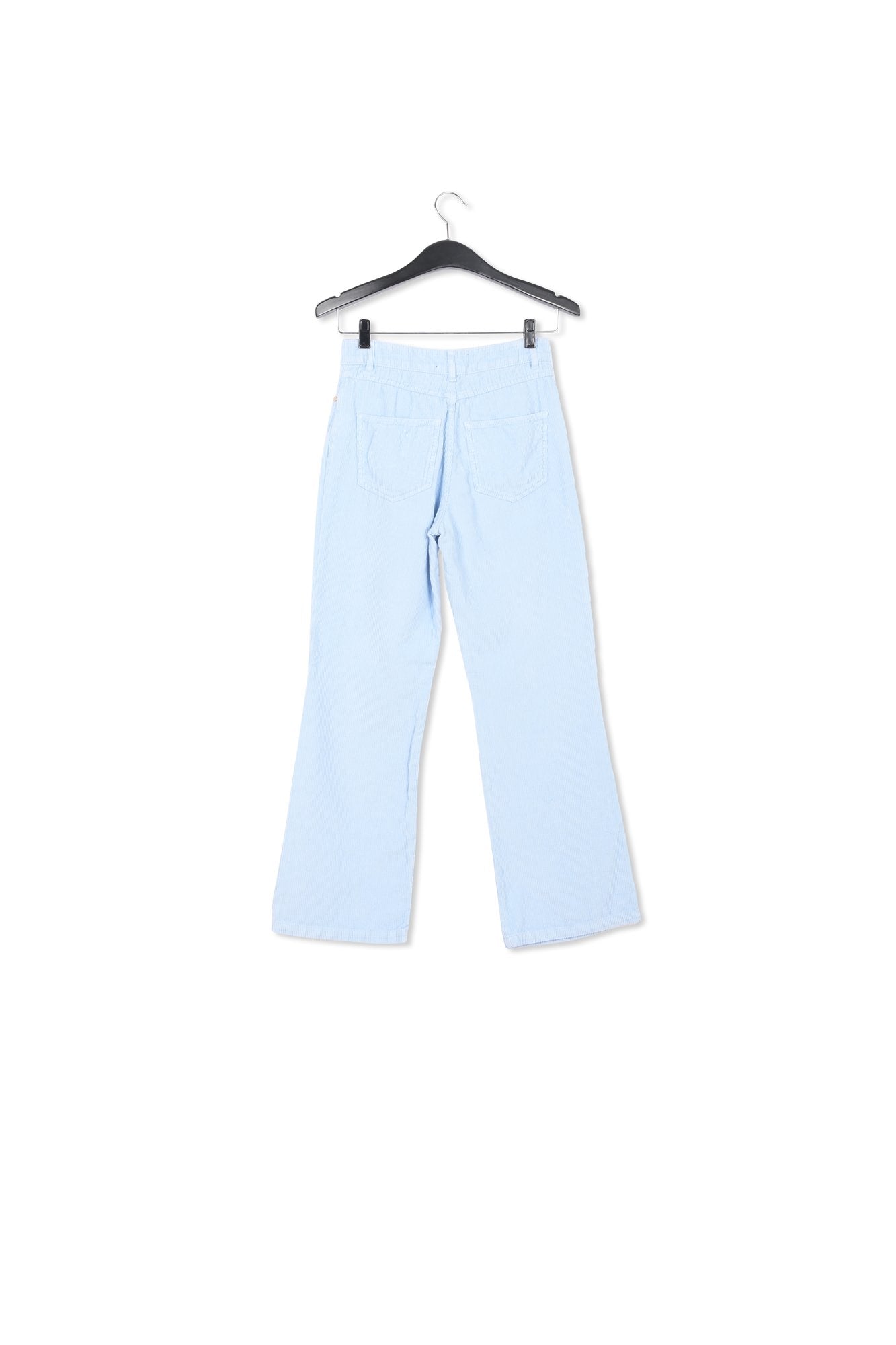 Light blue cotton-corduroy flared-fit pants RE—SSENTIEL | Essentiel second hand
