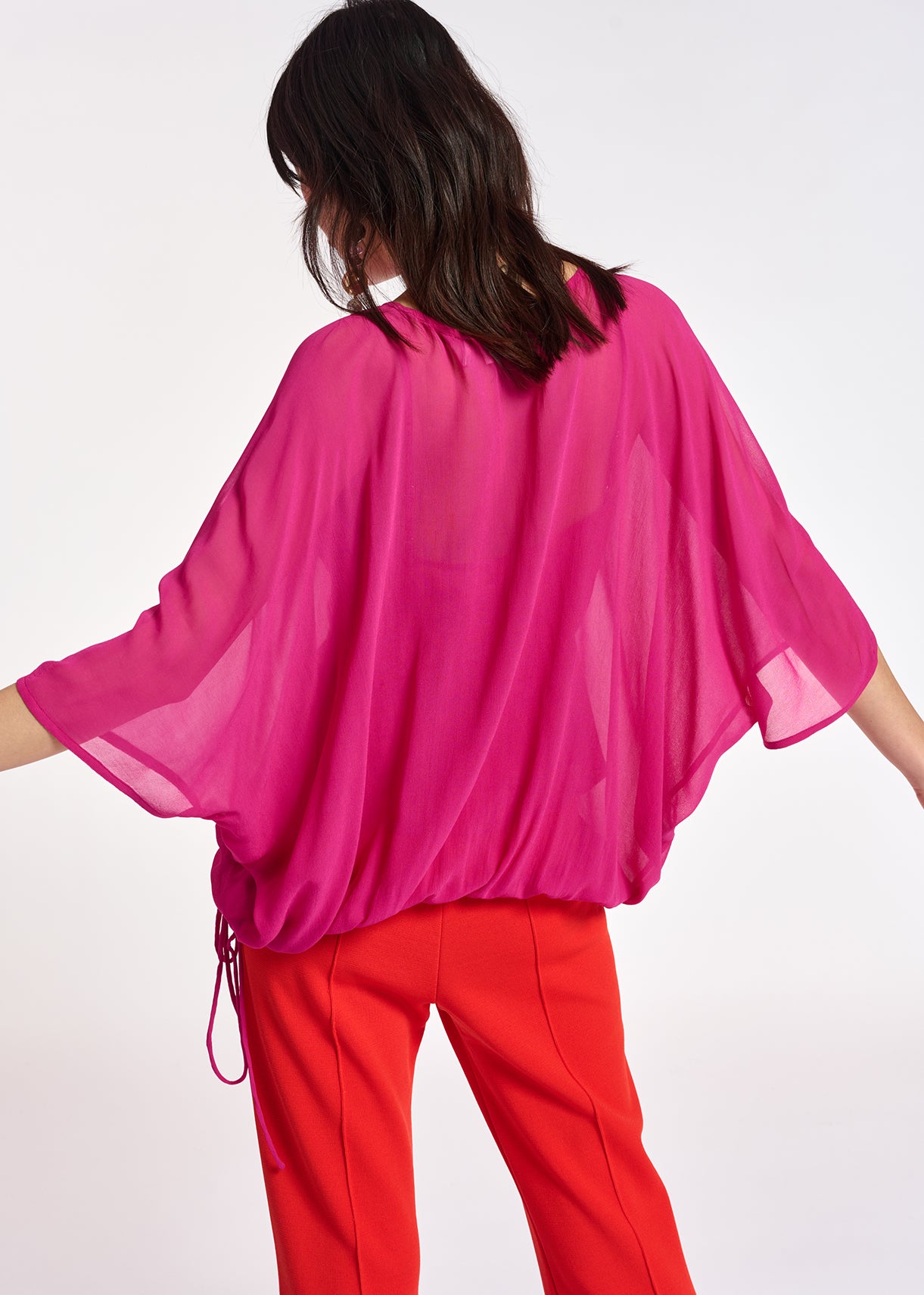 Roze doorschijnende top RE—SSENTIEL | Essentiel second hand