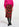 Zwart en rode kokerrok met bloemenprint en ruchedetail Faume - seconde main