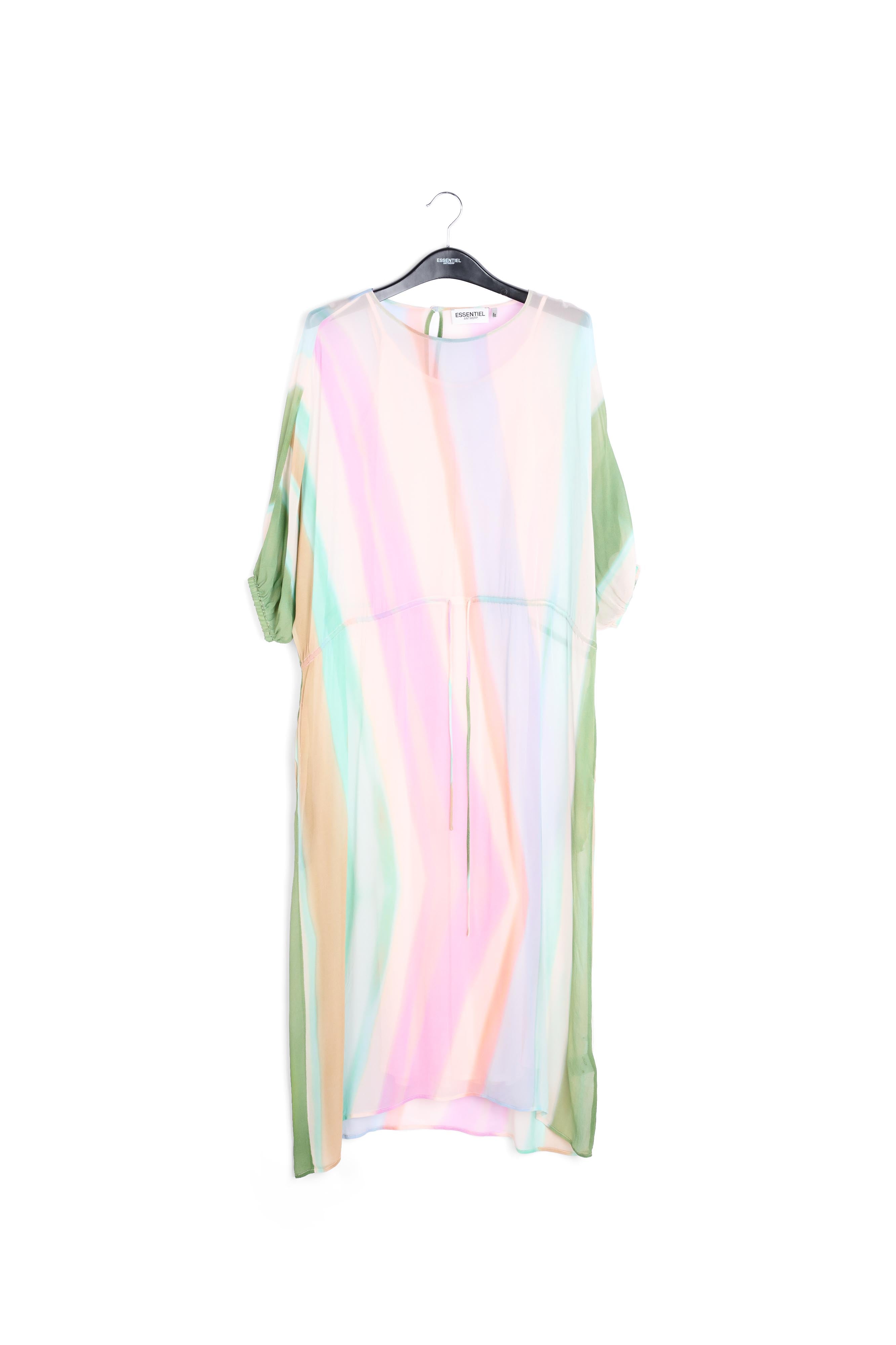 Fuchsia abstract print mini dress RE—SSENTIEL | Essentiel second hand