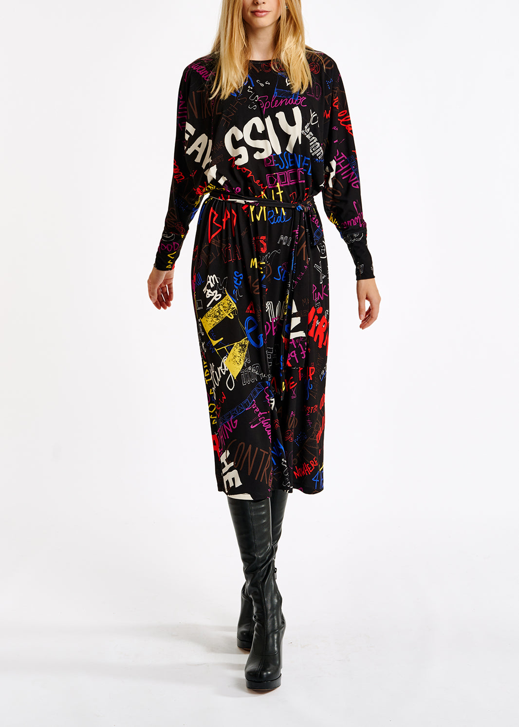 Robe midi avec texte imprimé RE—SSENTIEL | Essentiel second hand