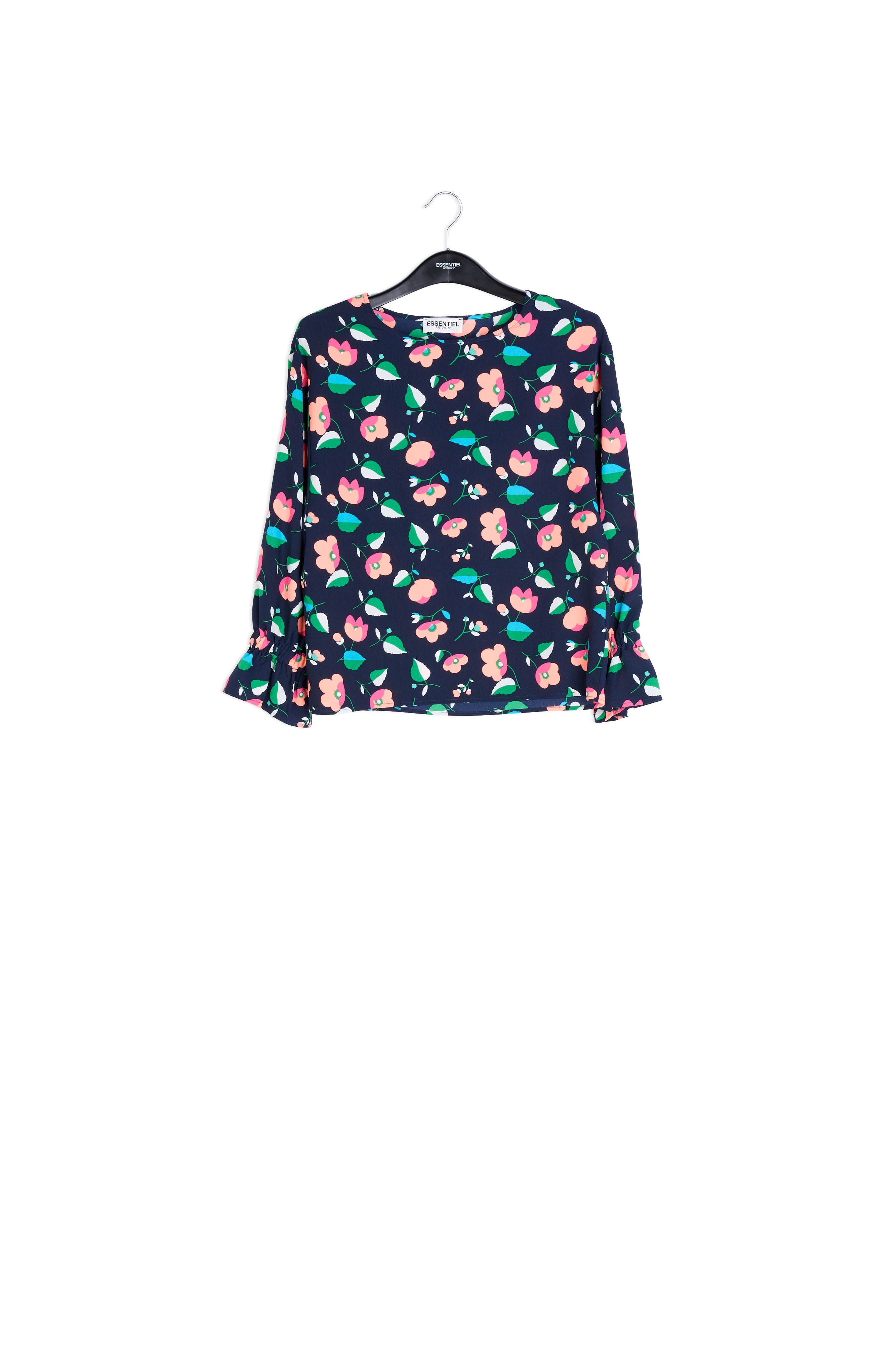 Chemisier floral bleu marine RE—SSENTIEL | Essentiel second hand