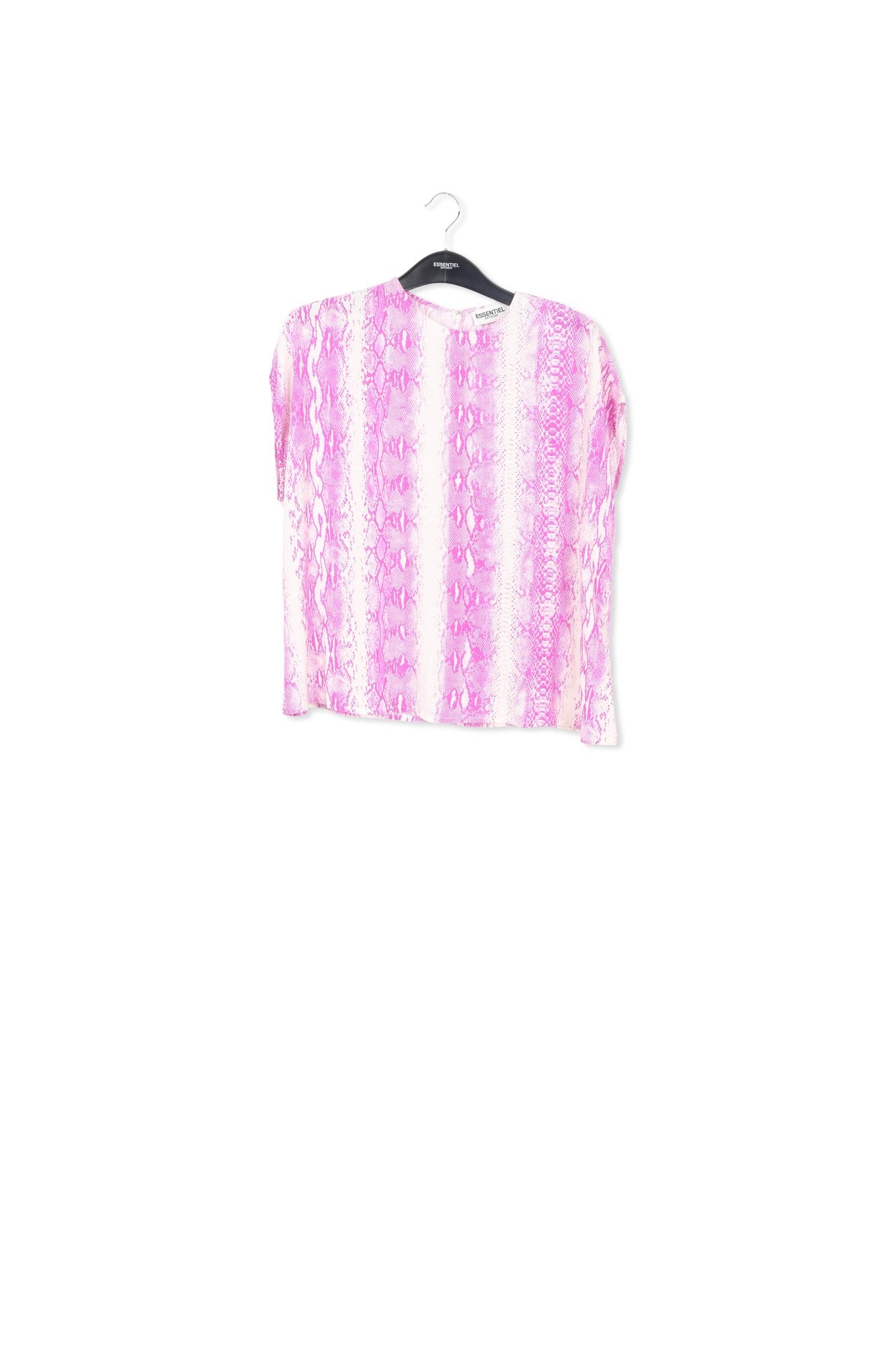 Top met witte en paarse slangenprint RE—SSENTIEL | Essentiel second hand