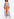 Light blue and orange kimono with dip-dyed effect Faume - seconde main