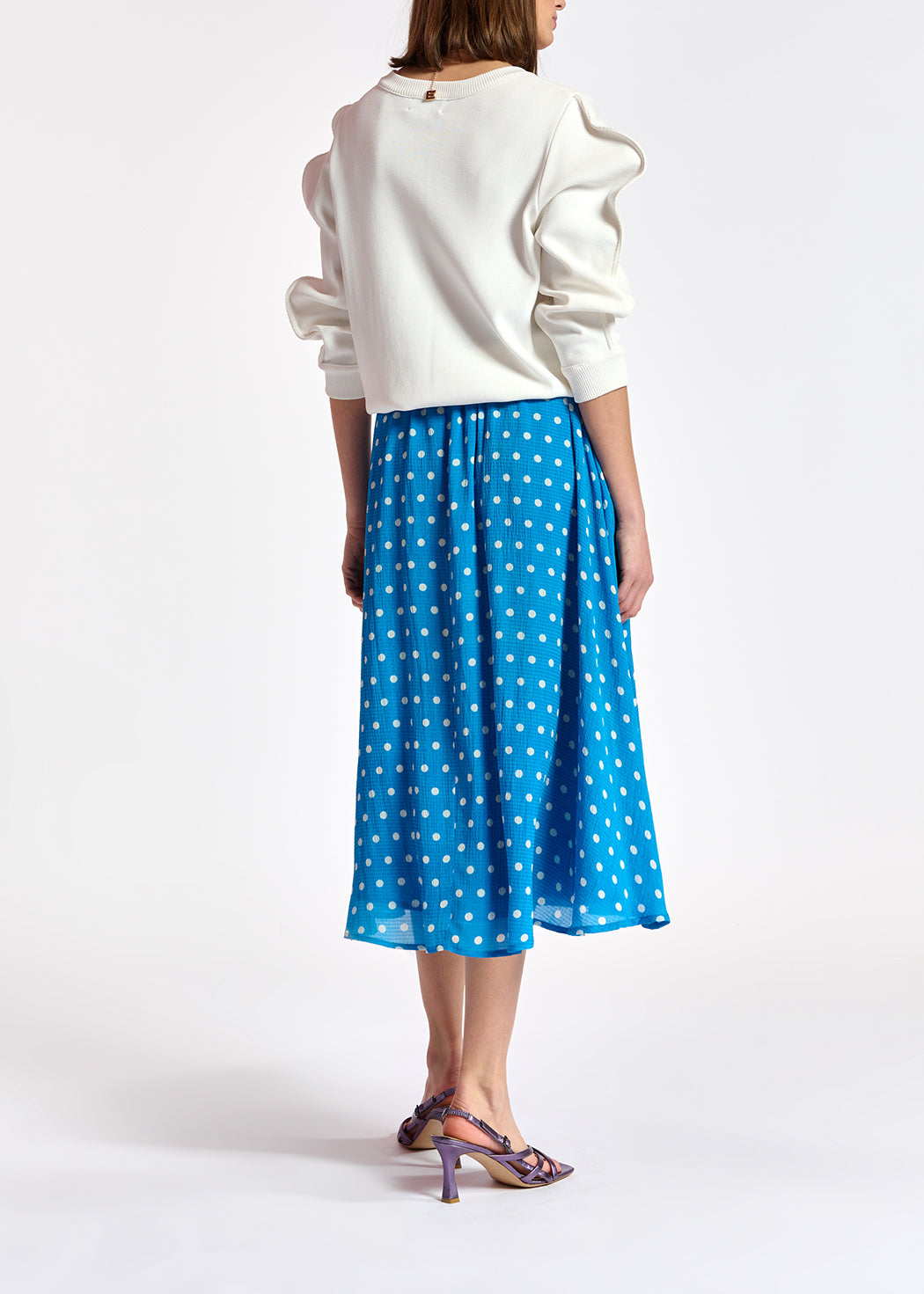 White puffed sleeve sweater RE—SSENTIEL | Essentiel second hand