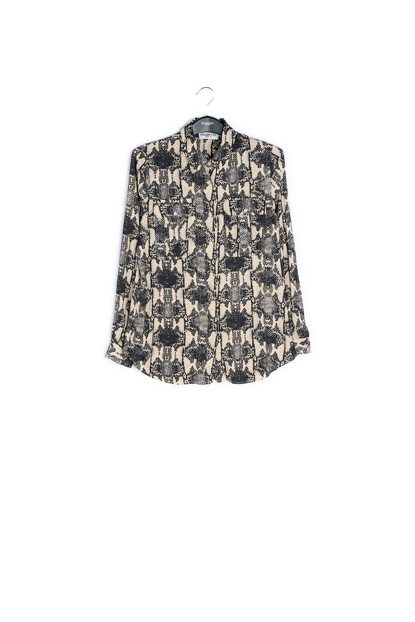 Off-white shirt with snake print RE—SSENTIEL | Essentiel second hand