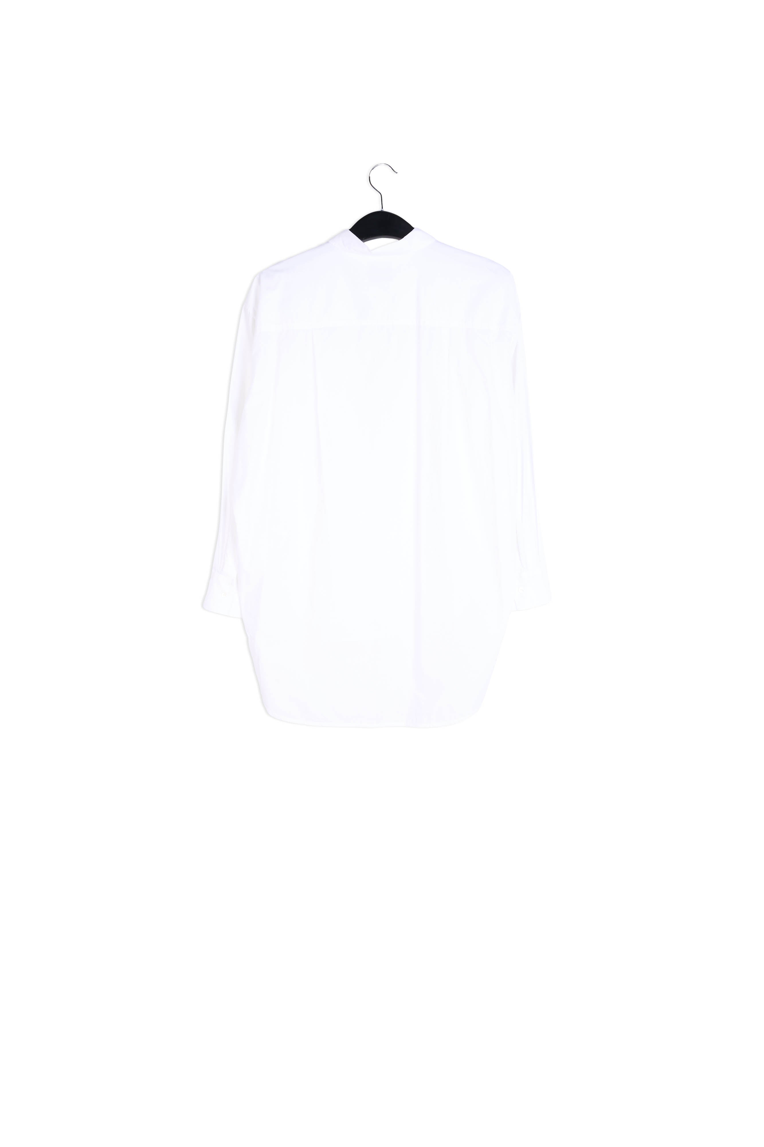White poplin-cotton shirt with rhinestone-embellishment RE—SSENTIEL | Essentiel second hand