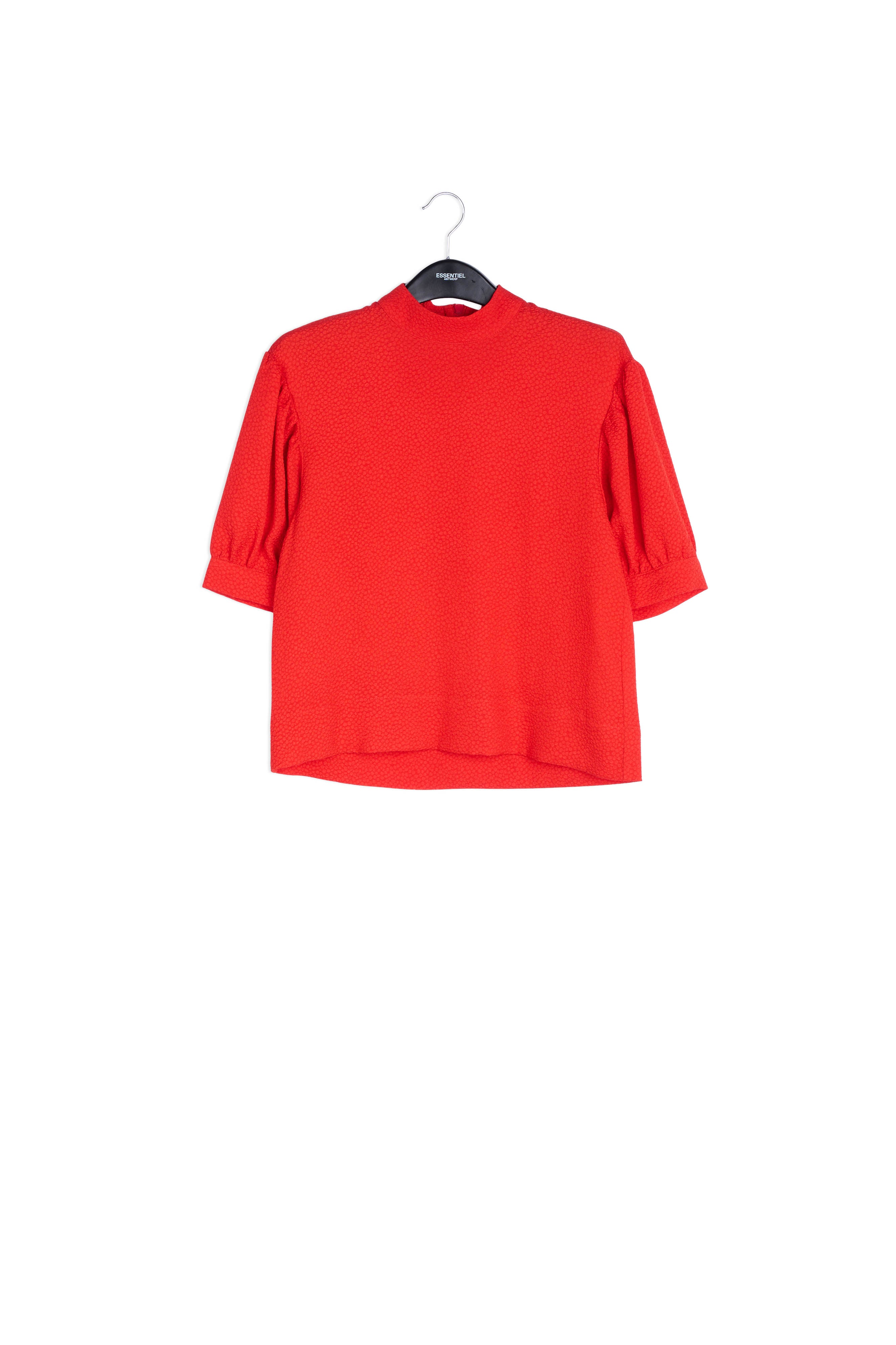 Red top with puffed sleeves RE—SSENTIEL | Essentiel second hand