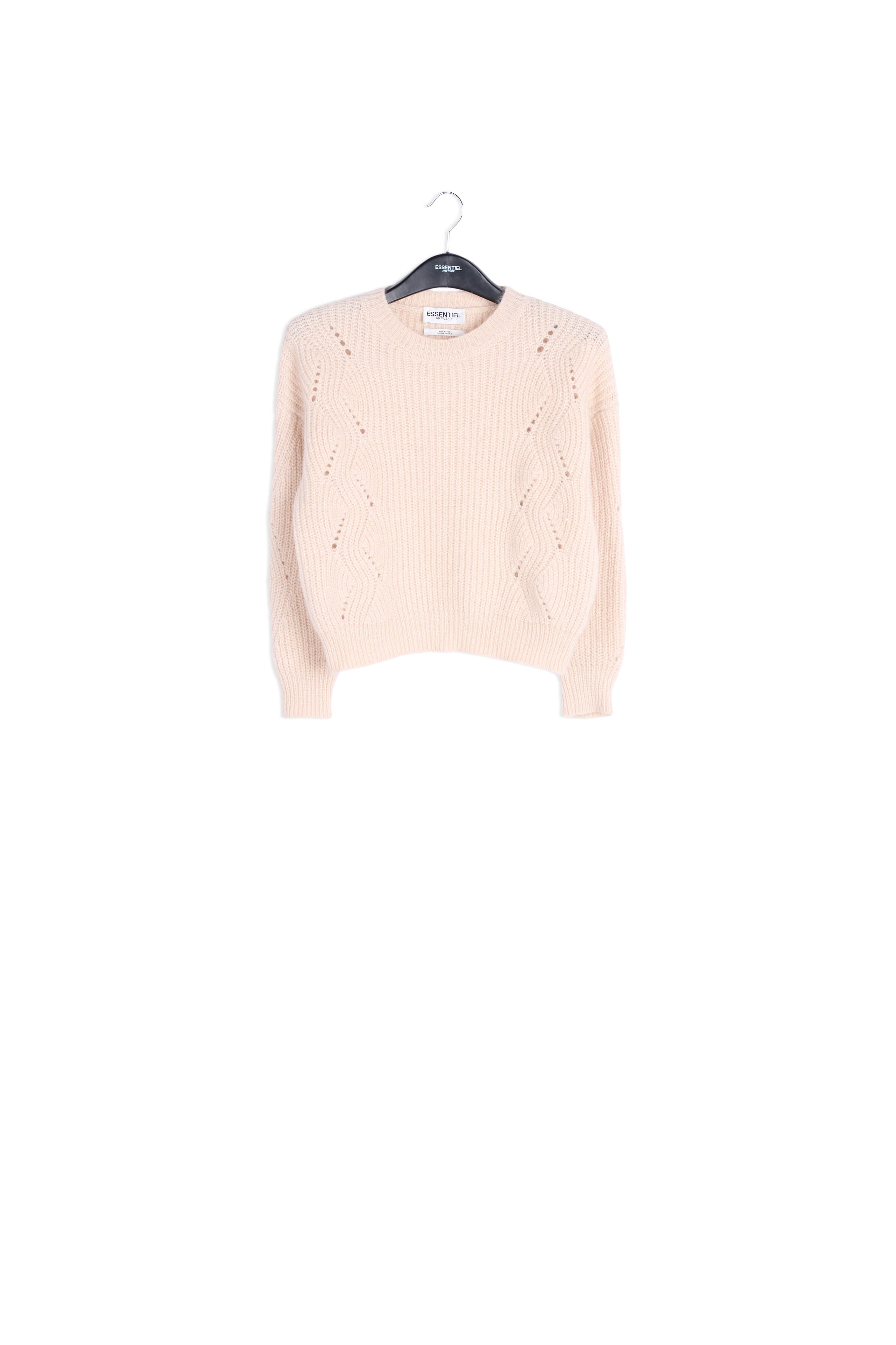 Off-white ribbed mohair-blend sweater RE—SSENTIEL | Essentiel second hand