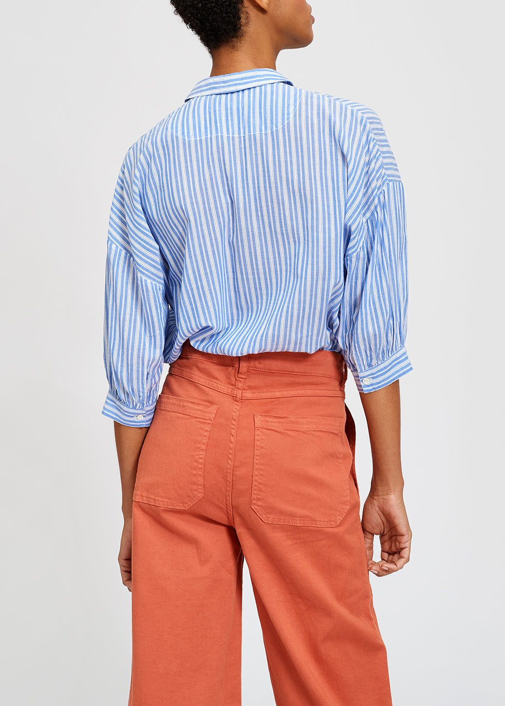 Striped shirt with monkey embroidery RE—SSENTIEL | Essentiel second hand