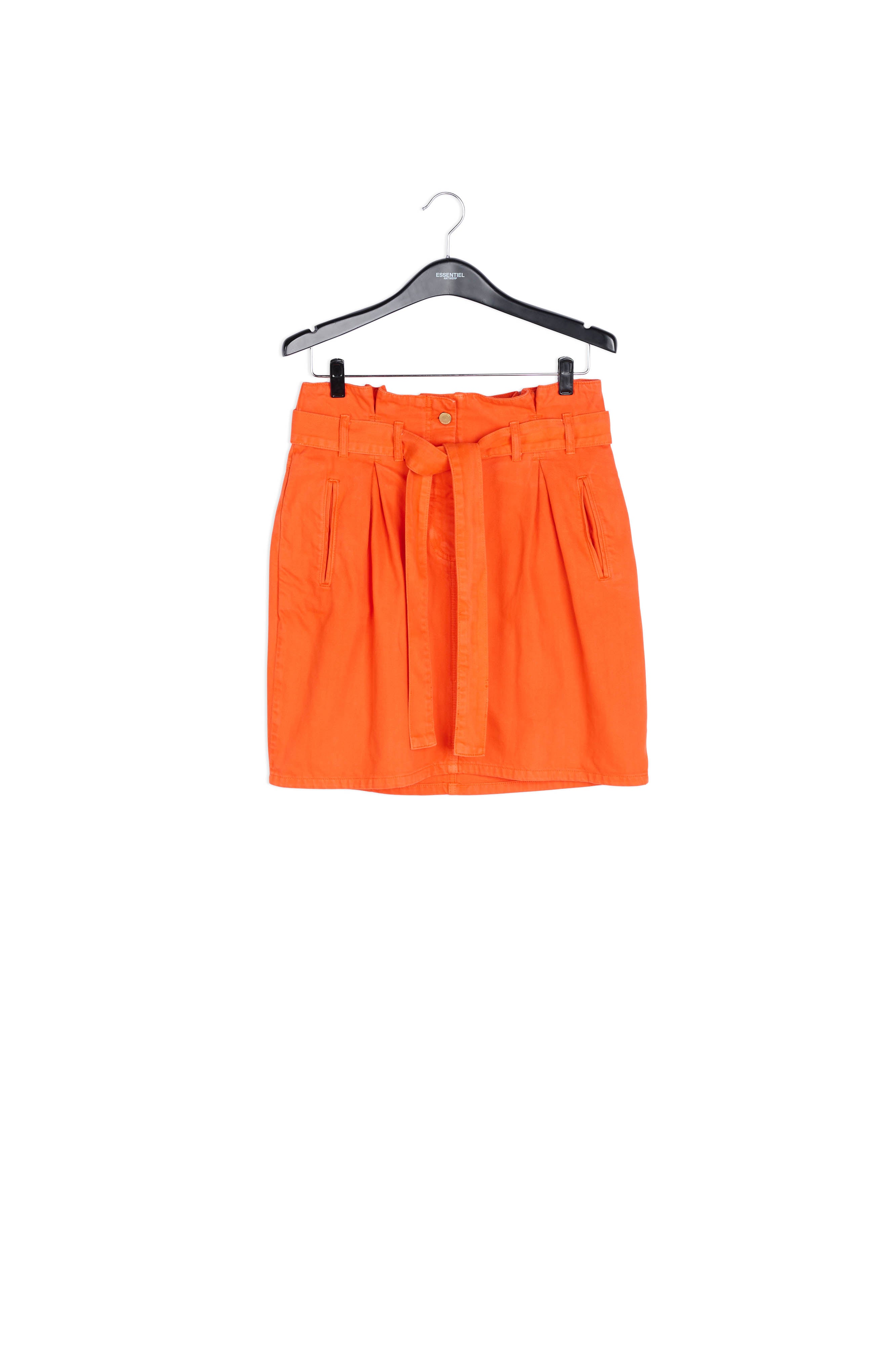 Orange high-waisted mini skirt RE—SSENTIEL | Essentiel second hand