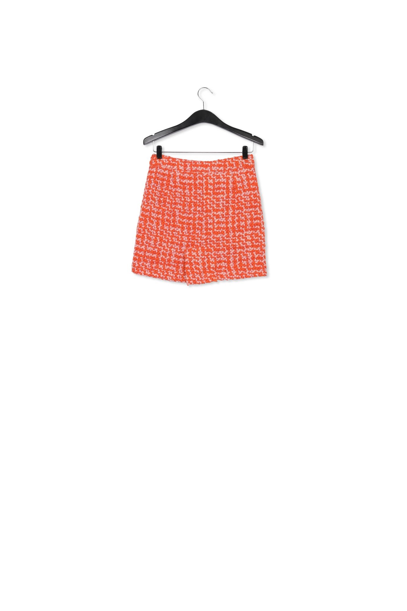 Orange and peach wool-blend tweed mini skirt RE—SSENTIEL | Essentiel second hand