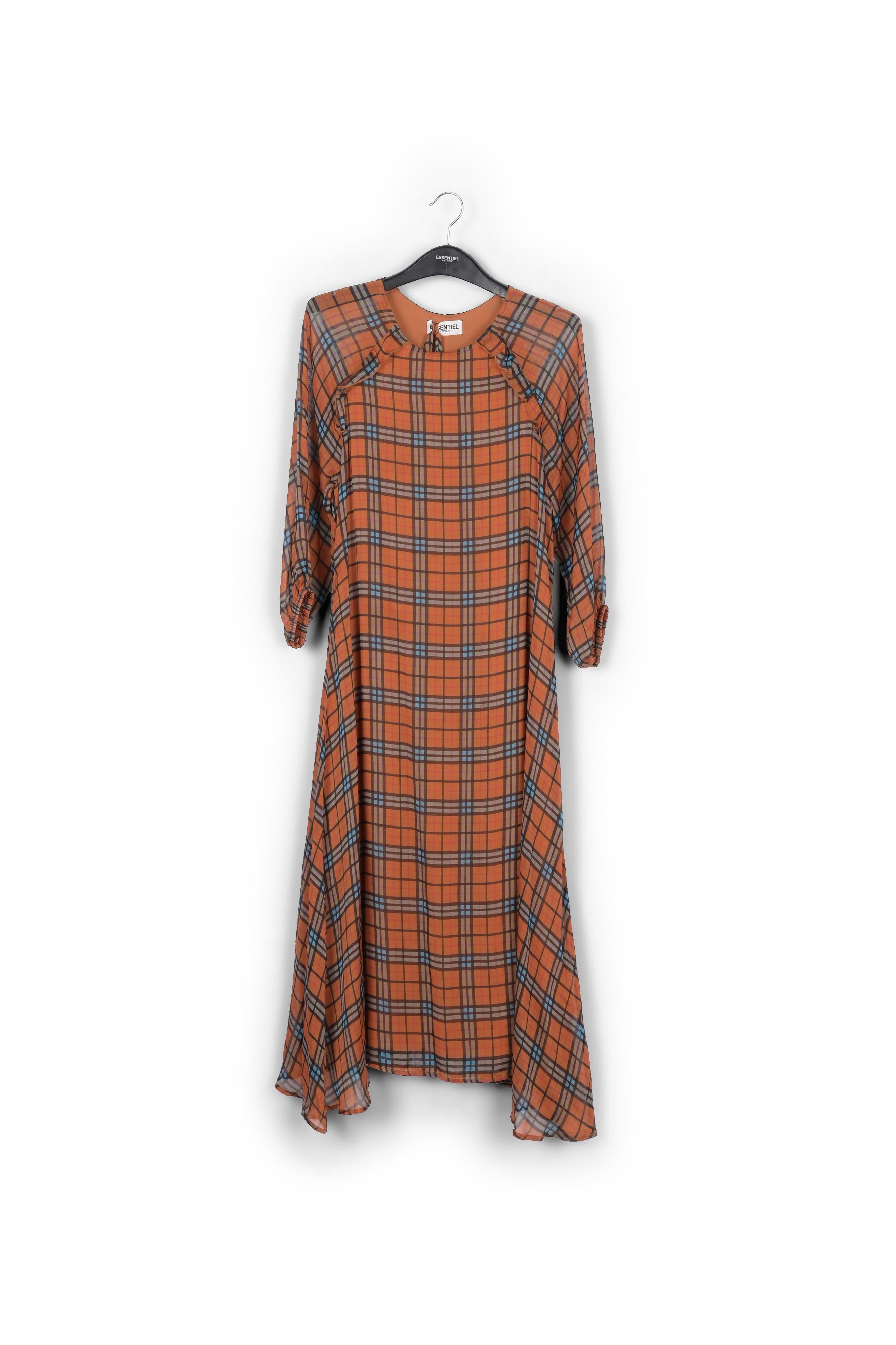 Orange silk A-line dress RE—SSENTIEL | Essentiel second hand