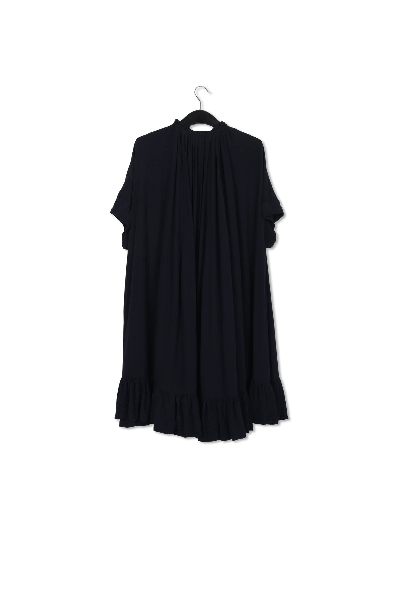 Dark blue ruffled oversized dress RE—SSENTIEL | Essentiel second hand