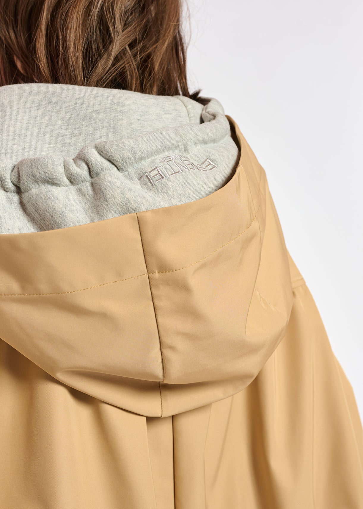 Beige hooded raincoat RE—SSENTIEL | Essentiel second hand