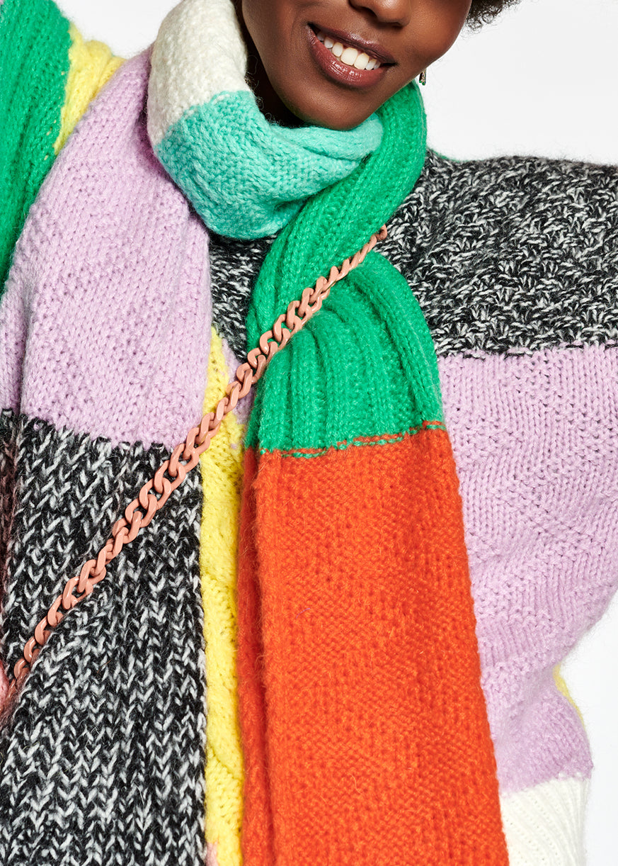 Mohair-blend patchwork sweater RE—SSENTIEL | Essentiel second hand