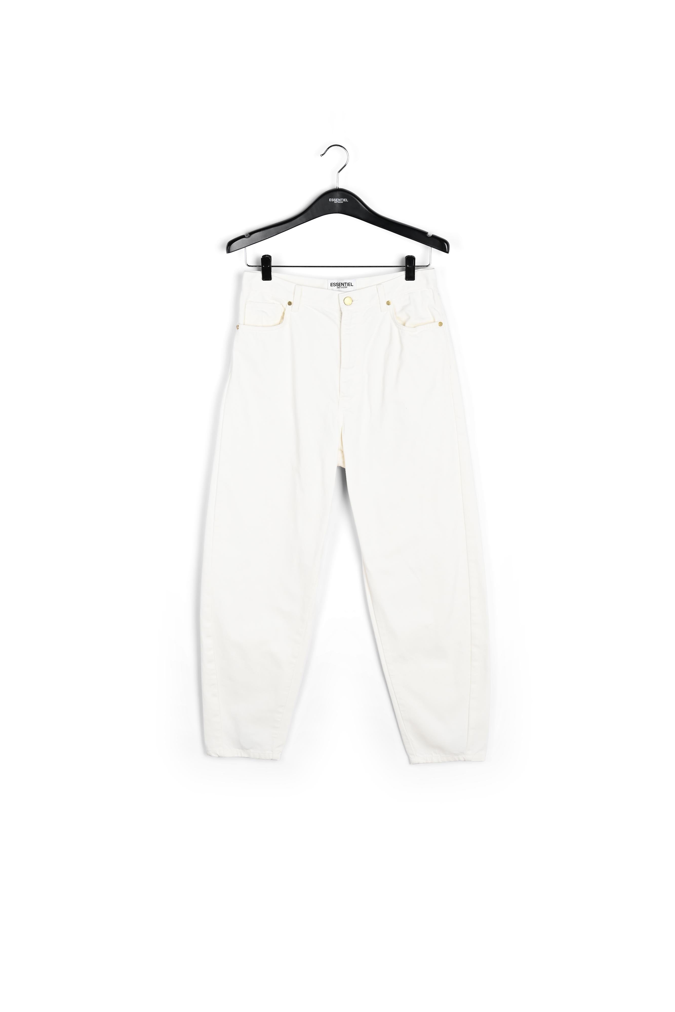 Gebroken witte wijde jeans met hoge taille RE—SSENTIEL | Essentiel second hand