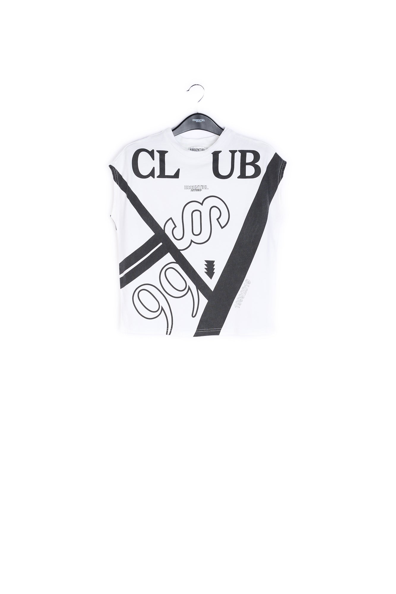 Off-white allover print sleeveless t-shirt RE—SSENTIEL | Essentiel second hand