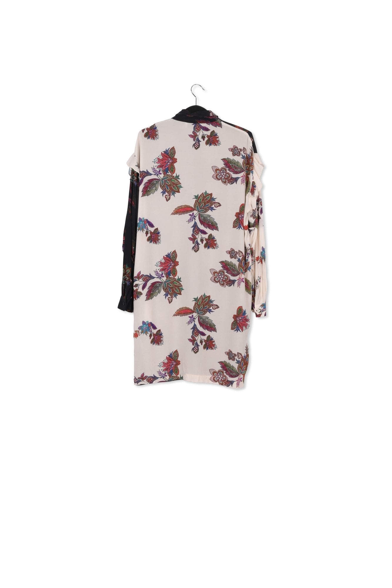 Black and white shirt dress with floral print RE—SSENTIEL | Essentiel second hand