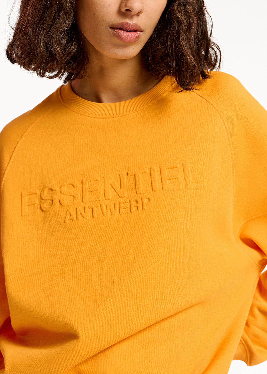 Sweatshirt orange en jersey de coton bio RE—SSENTIEL | Essentiel second hand