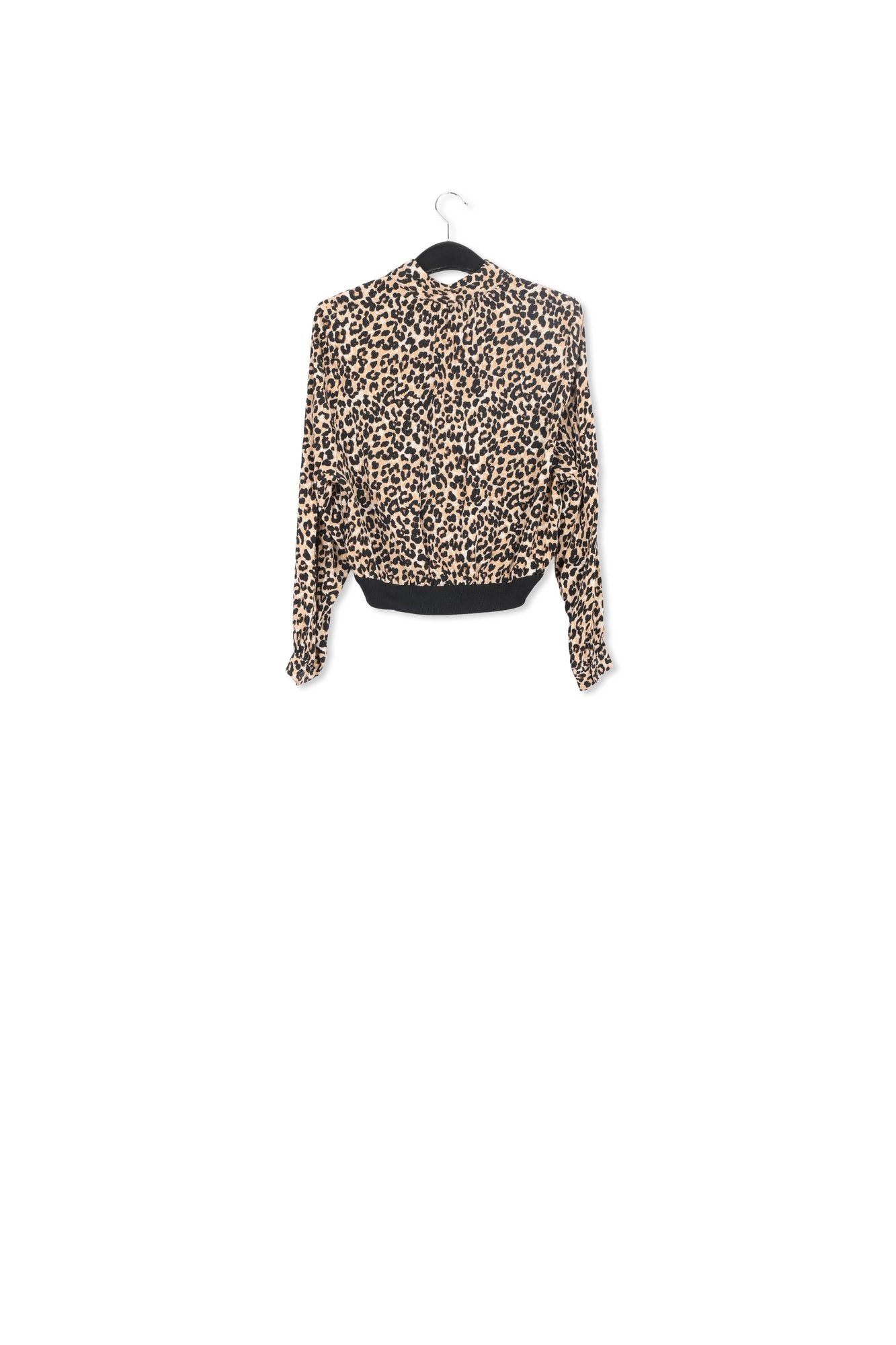 Brown leopard-print polo top RE—SSENTIEL | Essentiel second hand