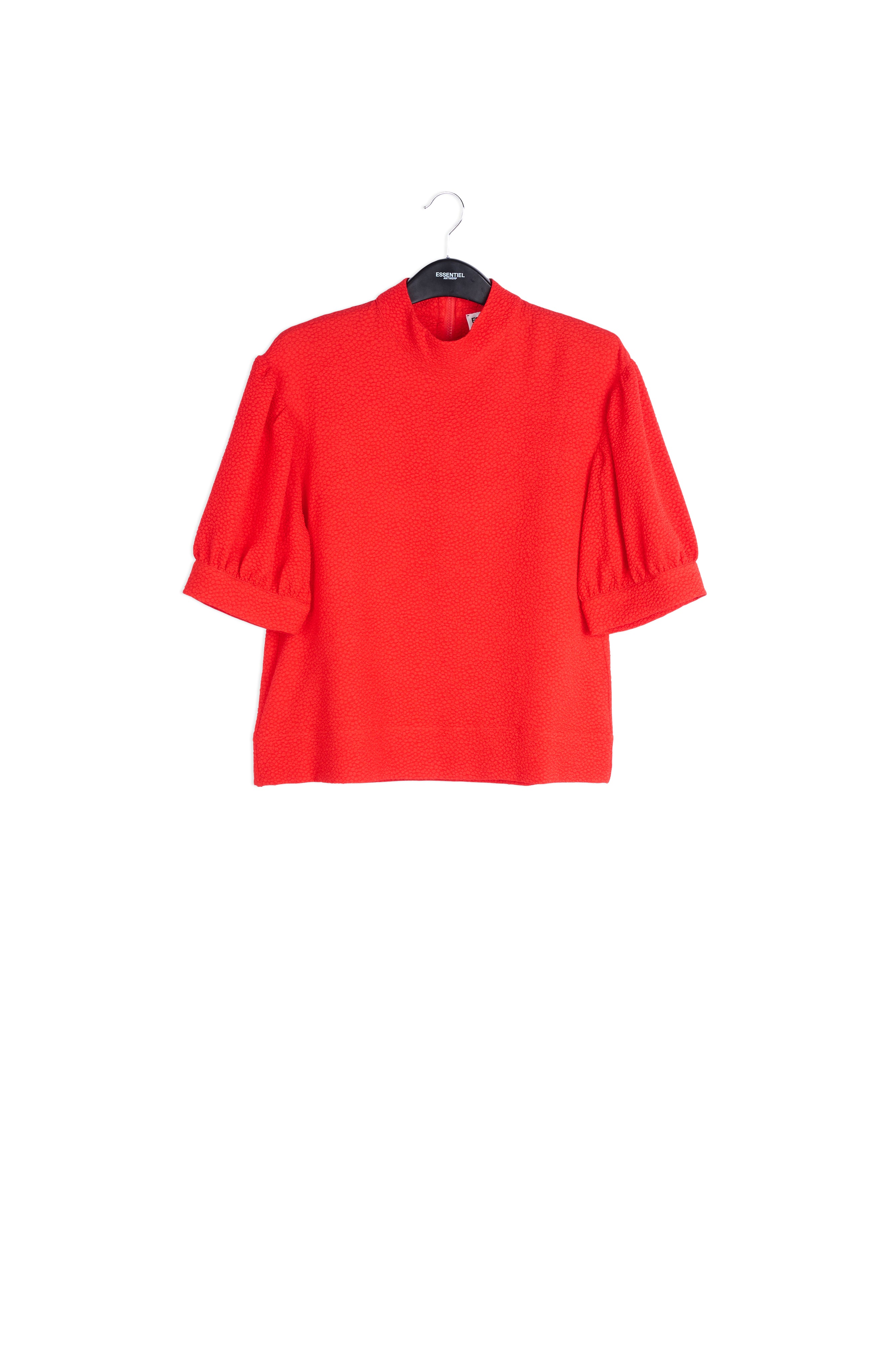 Pink, red and off-white leopard print top RE—SSENTIEL | Essentiel second hand