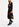 Text print midi-length dress Faume - seconde main