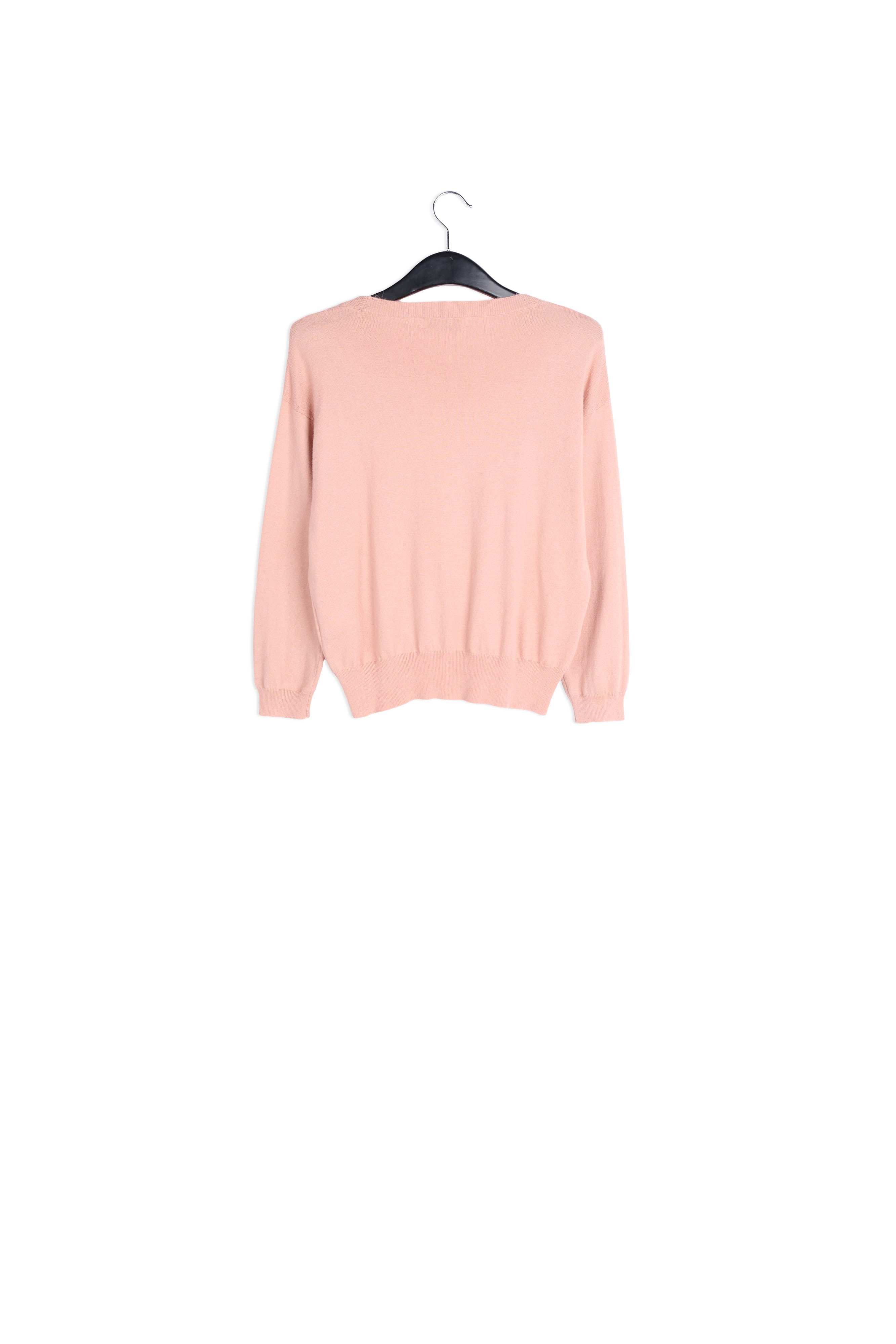 Pull rose avec broderie de chat RE—SSENTIEL | Essentiel second hand