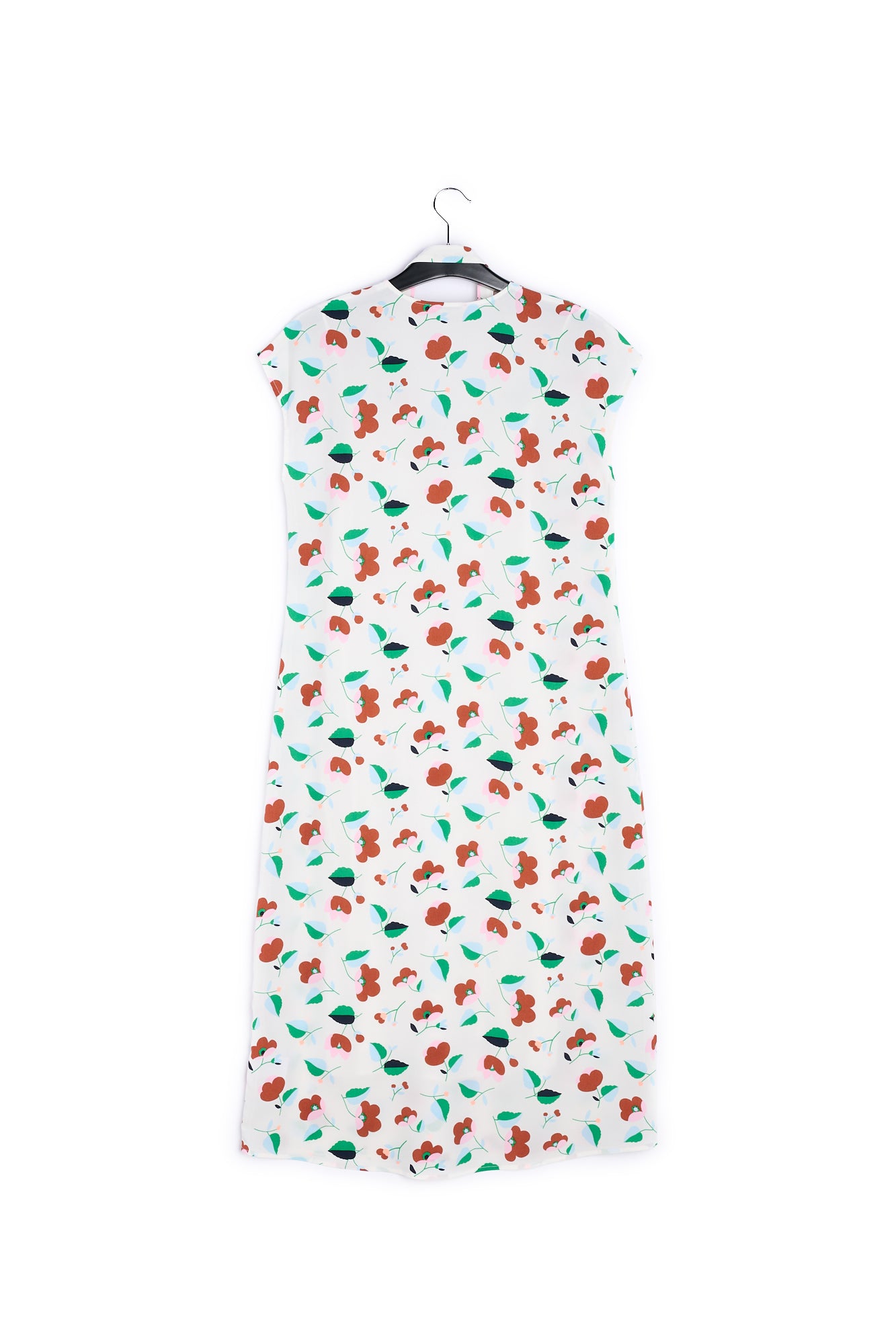 Off-white floral belted midi dress RE—SSENTIEL | Essentiel second hand