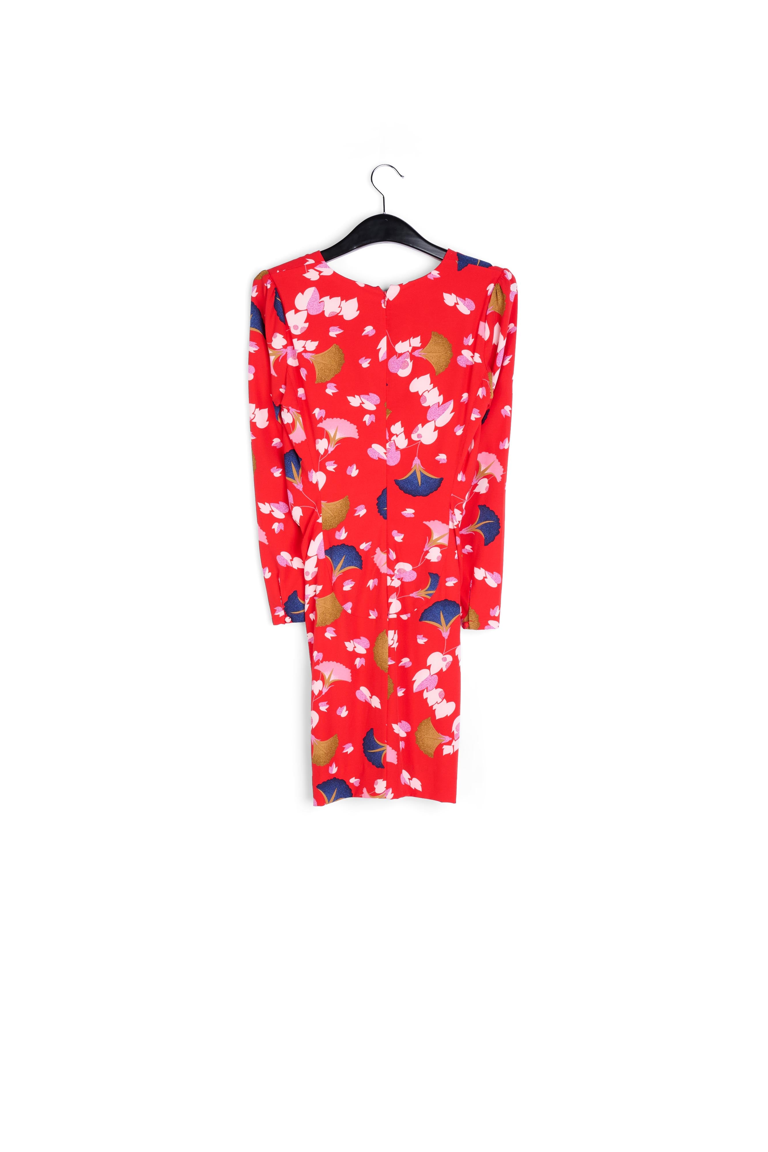 Rode mini-jurk met bloemenprint RE—SSENTIEL | Essentiel second hand