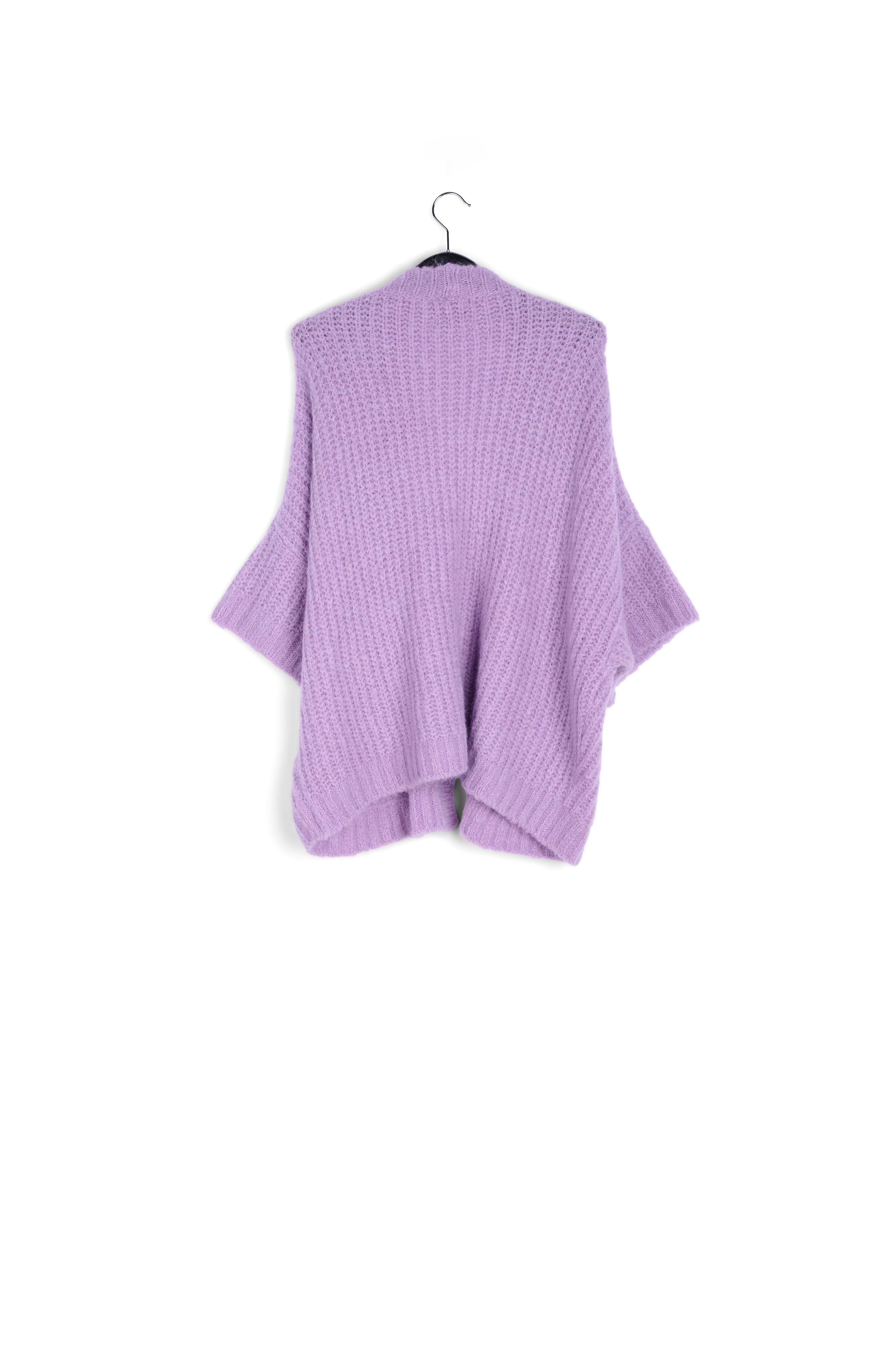 Mauve boxy cut cardigan RE—SSENTIEL | Essentiel second hand