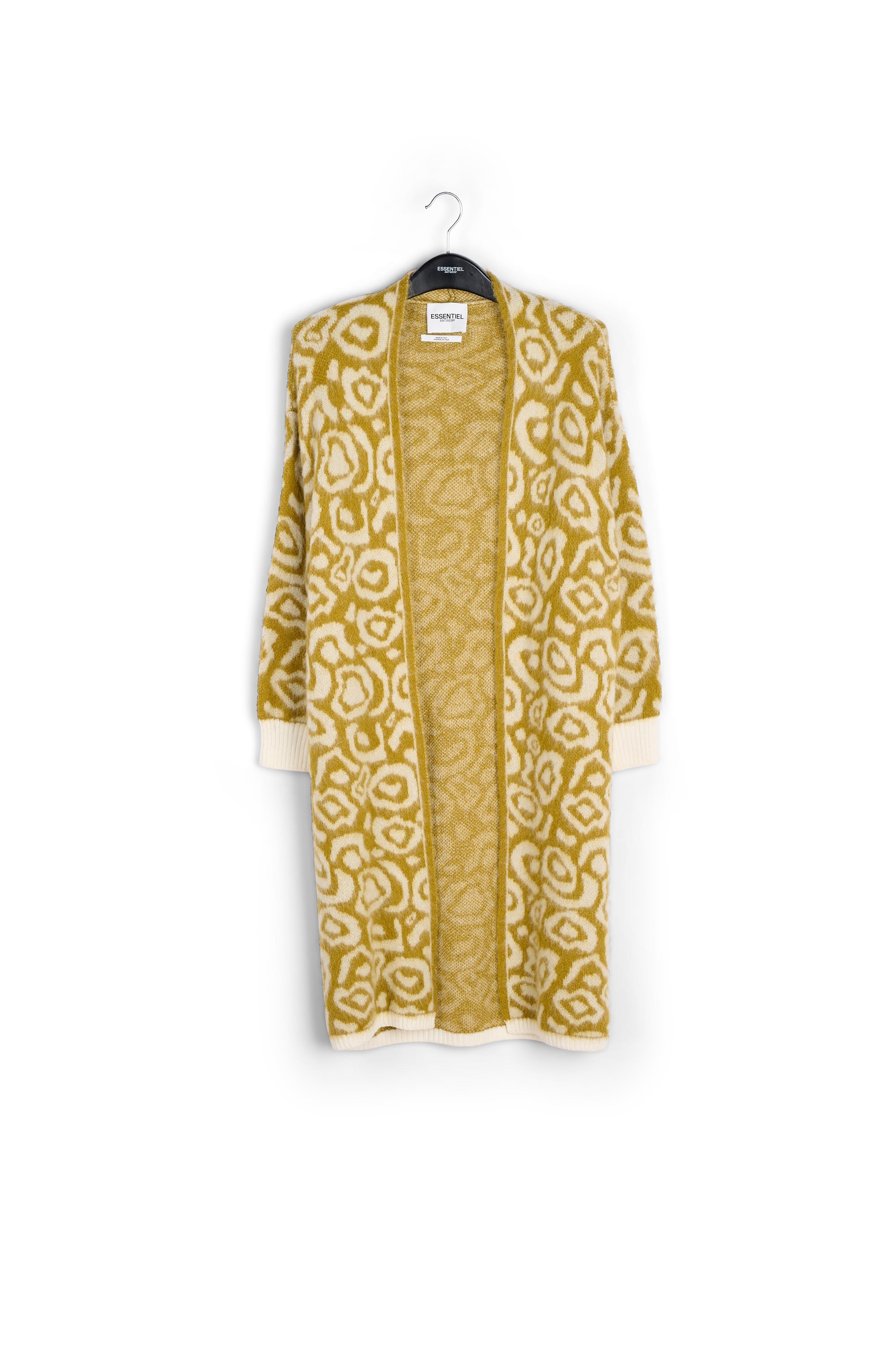 Vintage pink and ecru leopard-print cardigan RE—SSENTIEL | Essentiel second hand