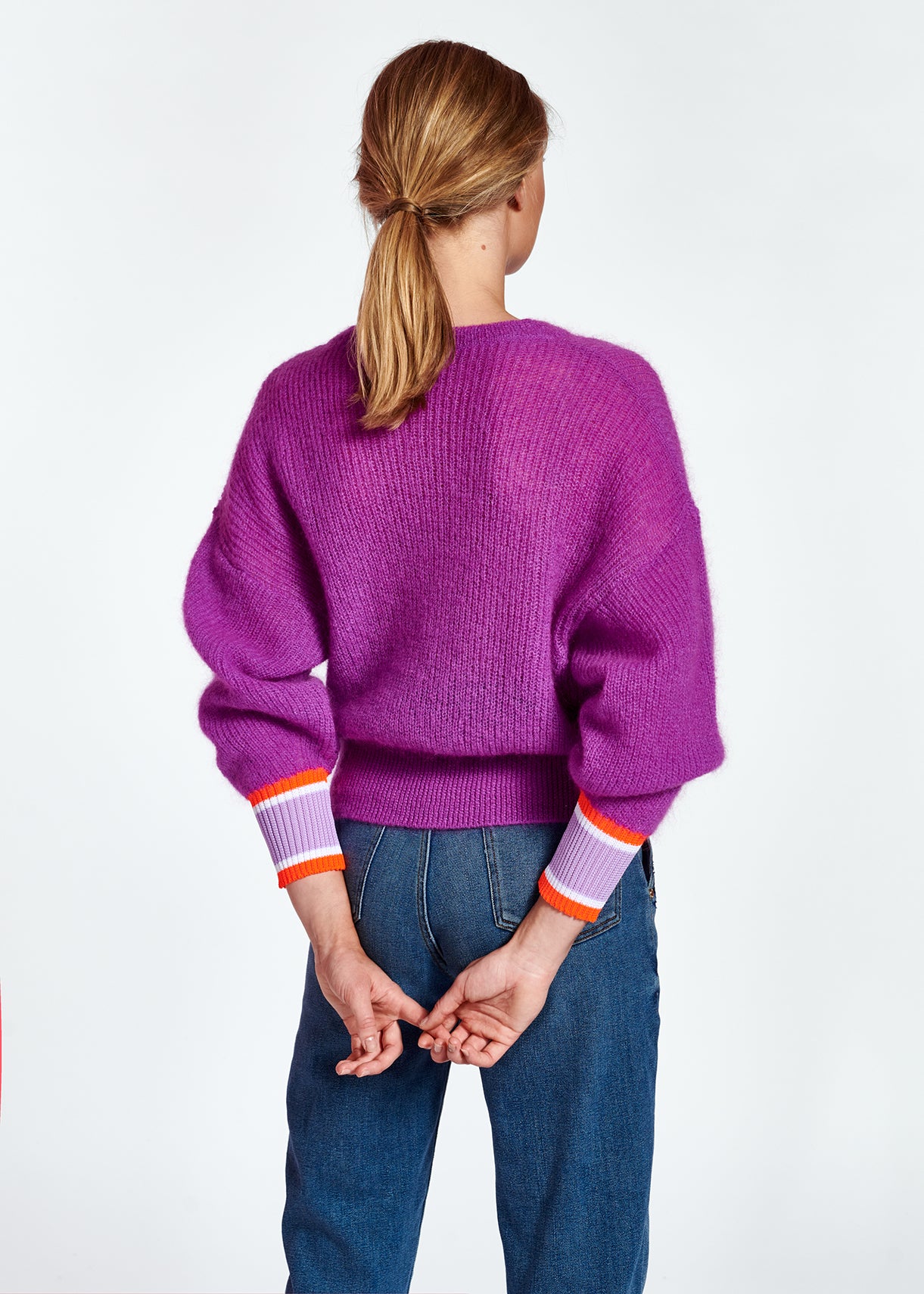 Lilac mohair and wool blend sweater RE—SSENTIEL | Essentiel second hand