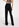 Pantalon droit noir en viscose-satin Faume - seconde main