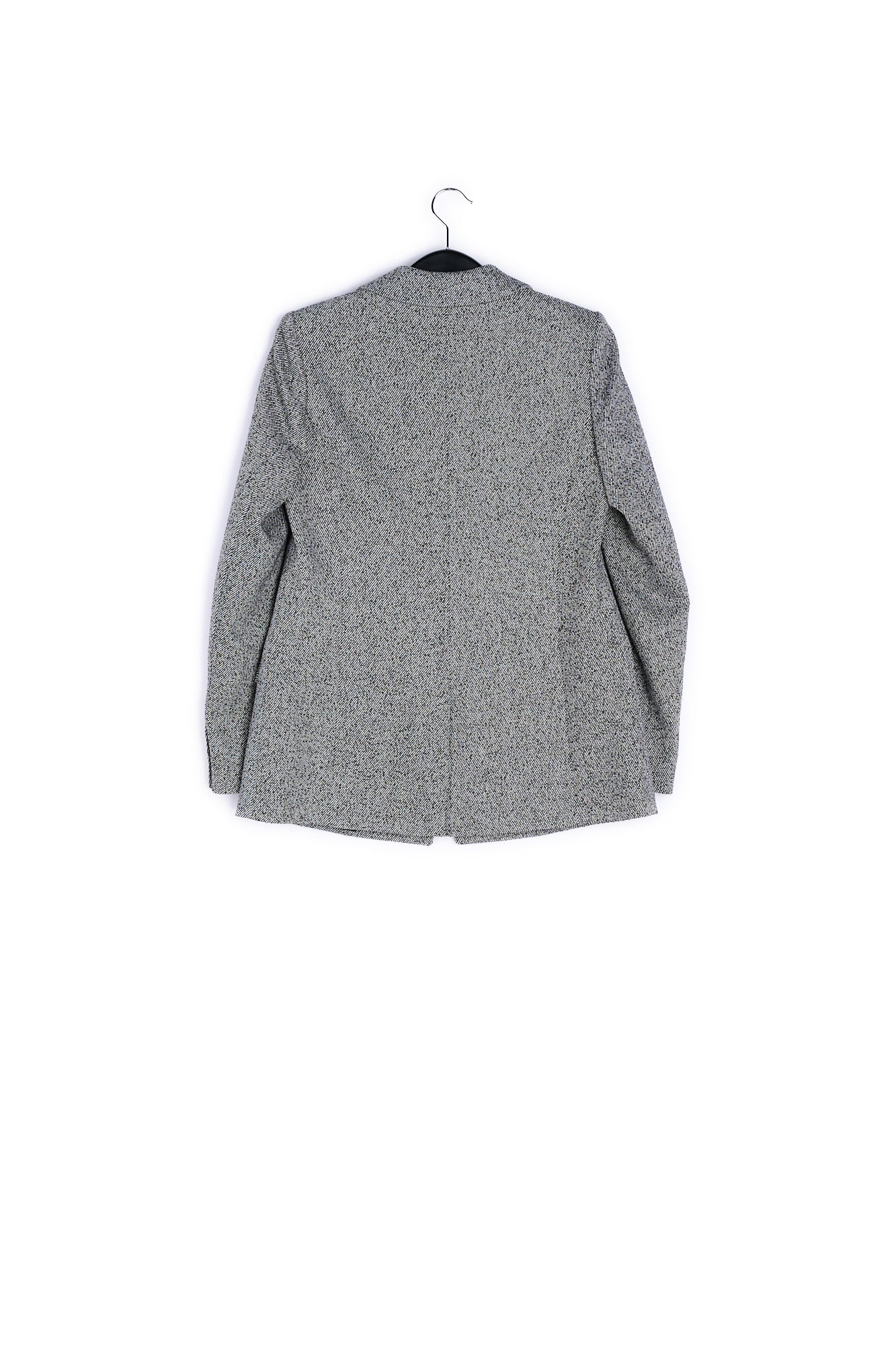 Grey mélange straight-fit blazer RE—SSENTIEL | Essentiel second hand