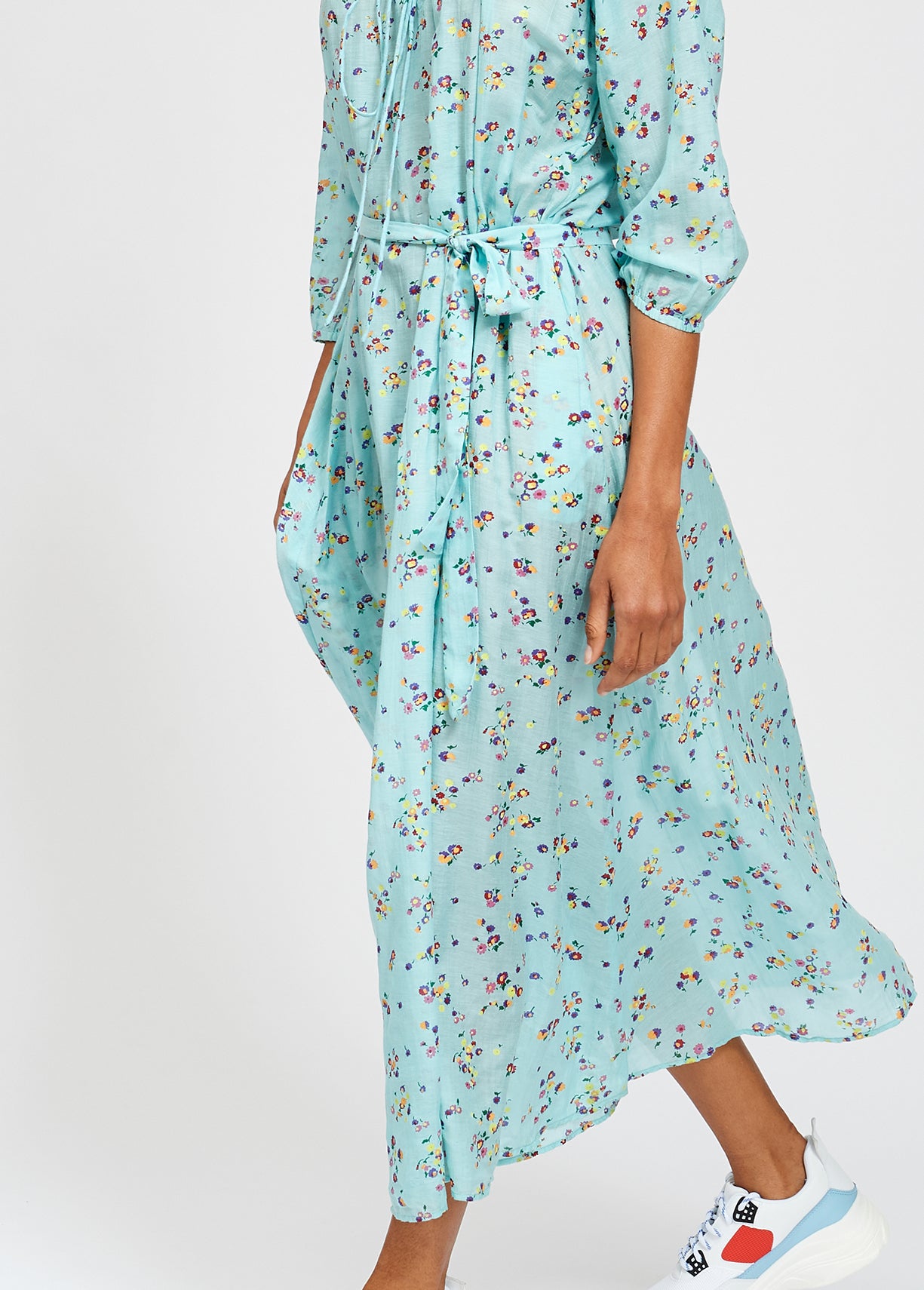 Light blue floral maxi dress RE—SSENTIEL | Essentiel second hand