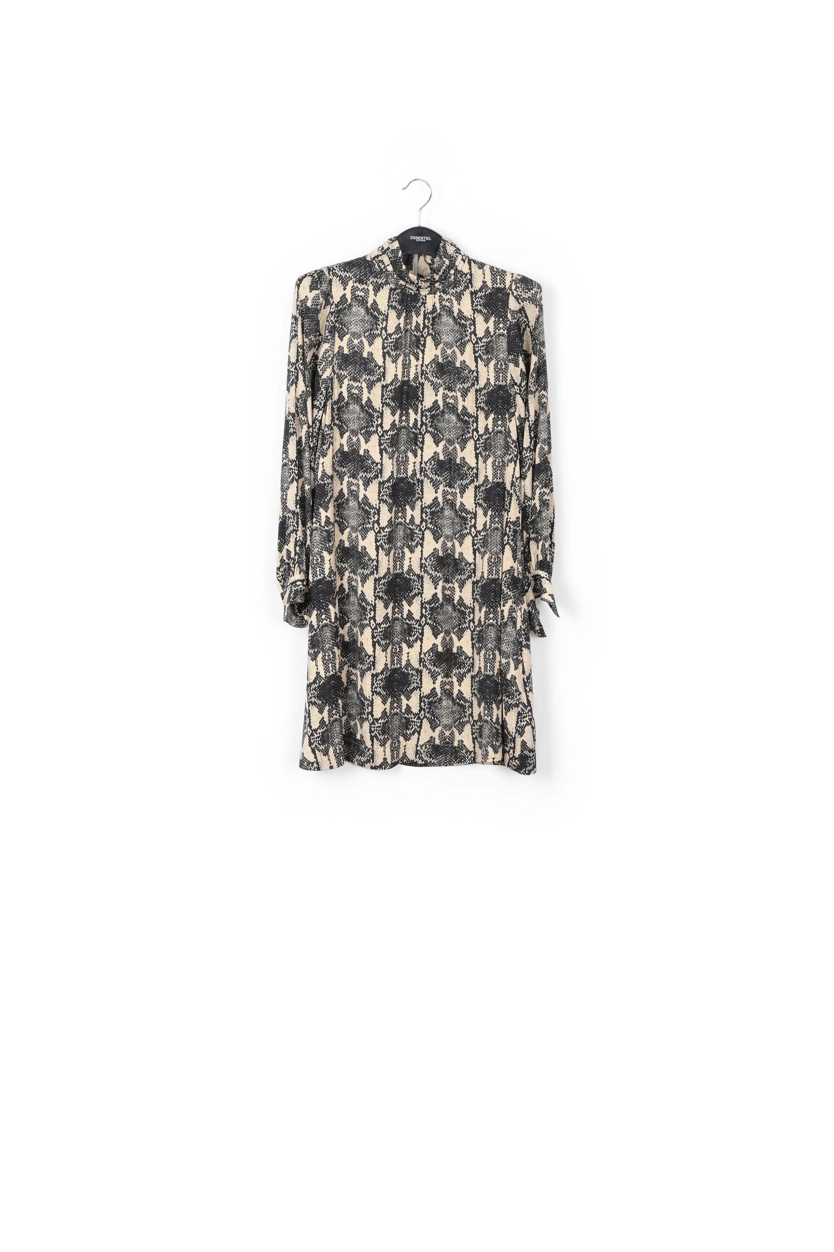 Jupe midi à imprimé serpent blanc et violet RE—SSENTIEL | Essentiel second hand