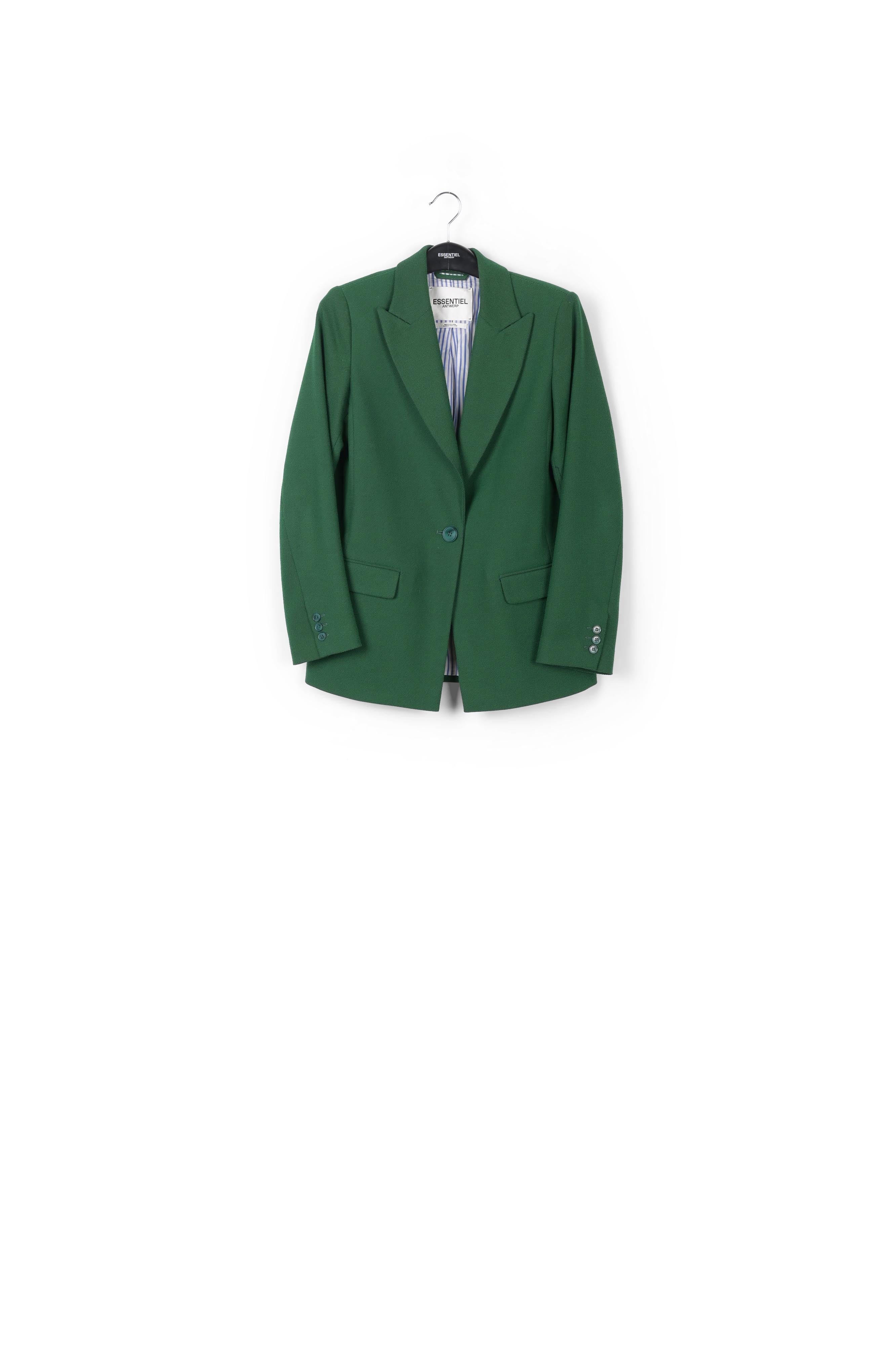 Dark green single-breasted blazer RE—SSENTIEL | Essentiel second hand