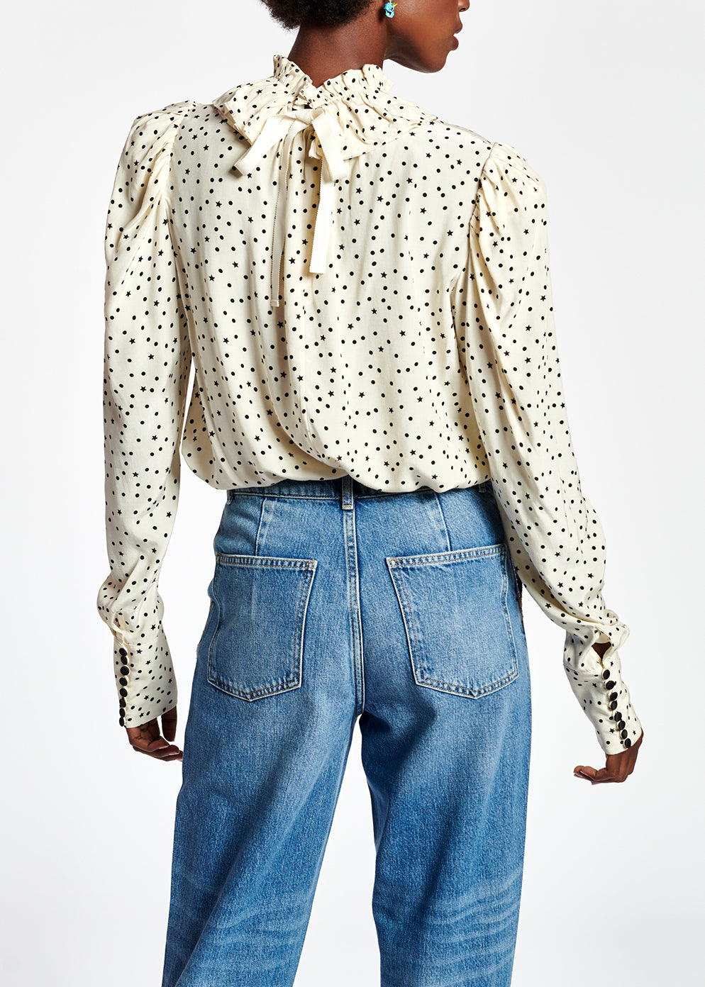 Off-white polka dot top RE—SSENTIEL | Essentiel second hand