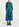 Blue, black and green abstract print midi dress Faume - seconde main